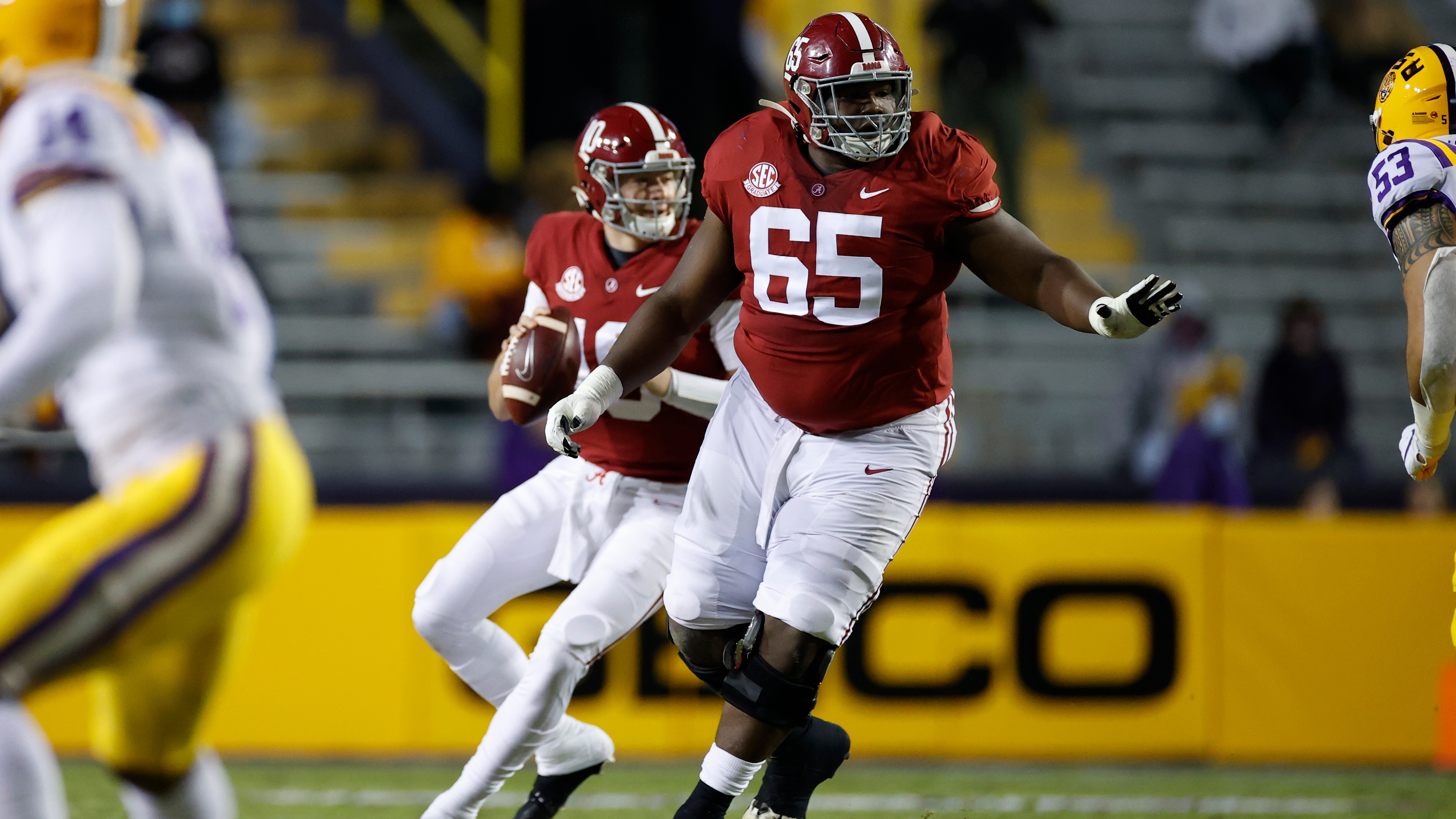 2021 NFL Draft: Alabama Crimson Tide's Deonte Brown is Selected in the 6th  round by the Carolina Panthers - Roll 'Bama Roll