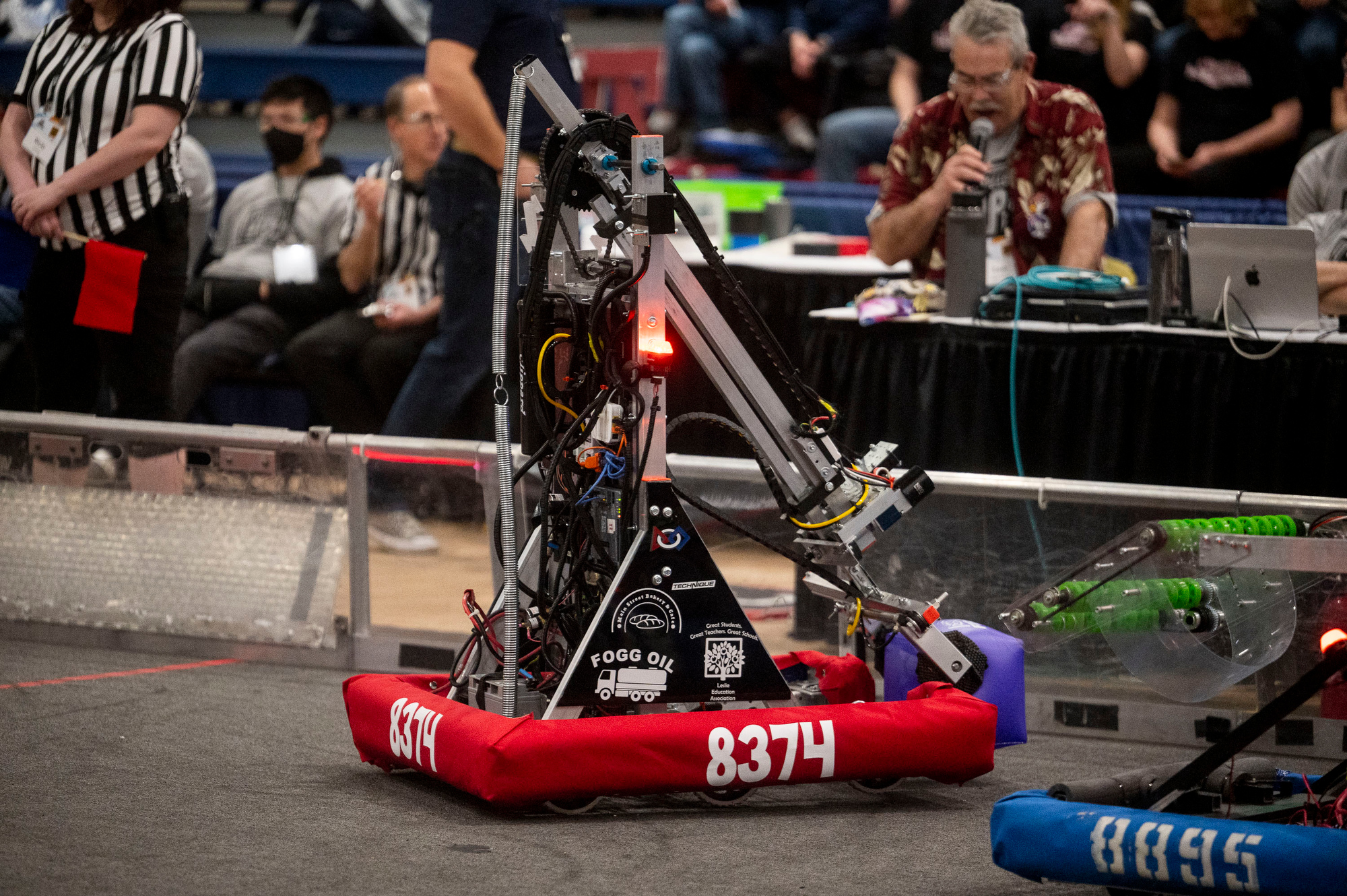 FIRST Robotics district tournament at Saline High School