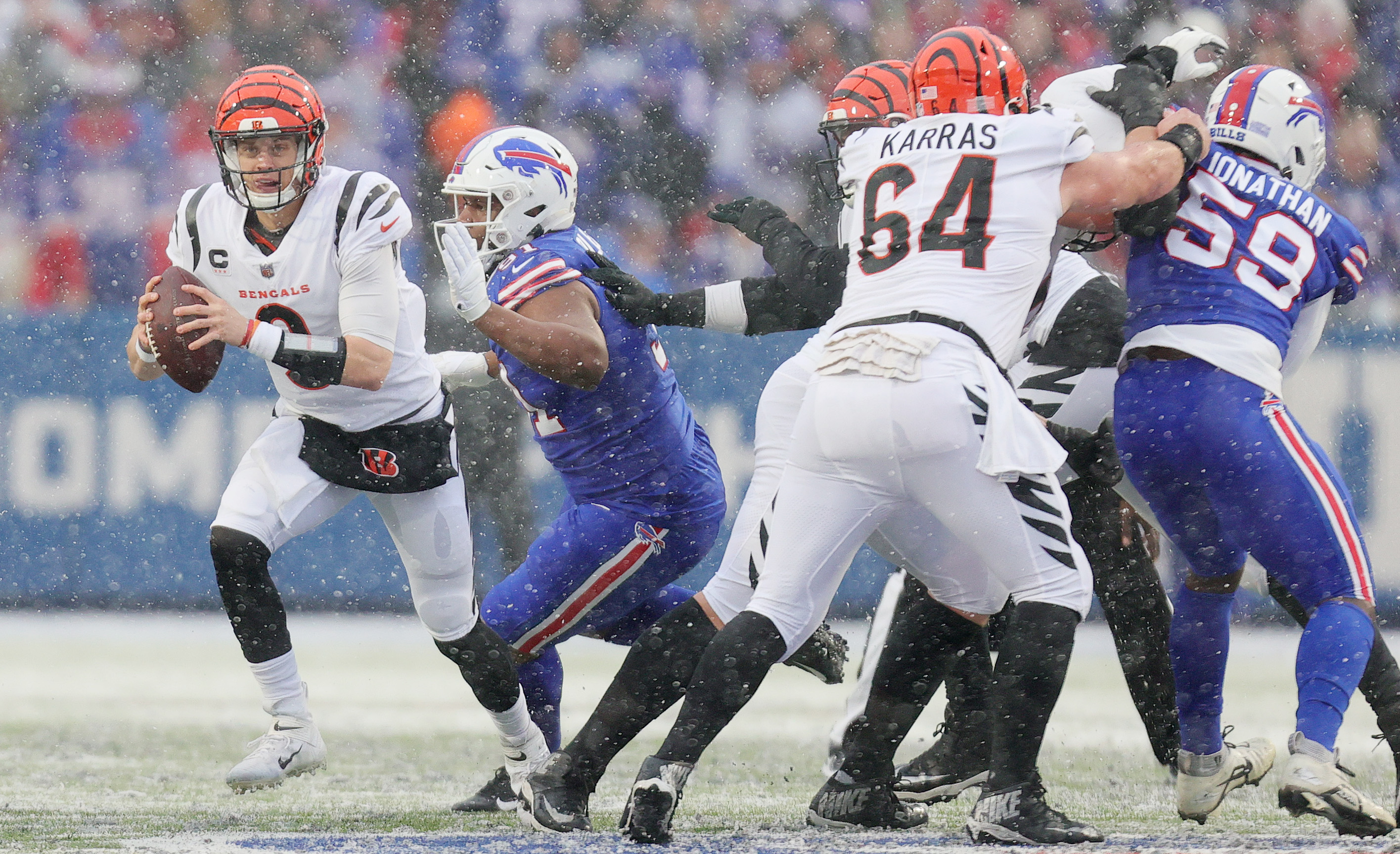 Cincinnati Bengals quarterback Joe Burrow vs. Buffalo Bills, January 23,  2023 