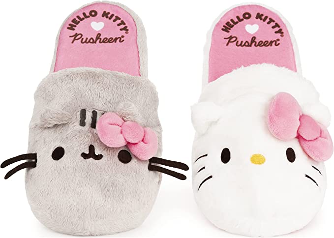 Hello Kitty Die-Cut PLUSH Slippers PINK Indoor US 8 Inspired by You.