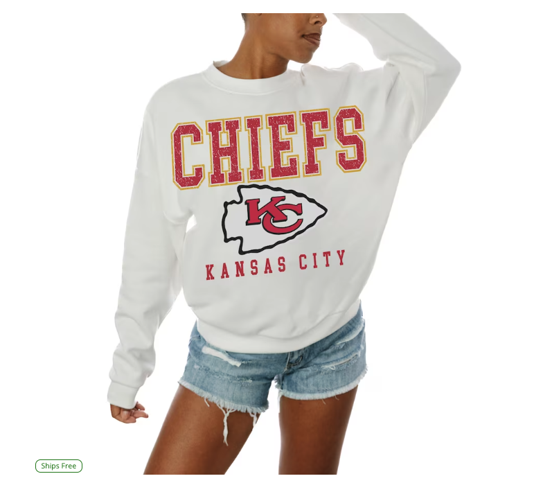 San Francisco 49ers Gameday Couture Women's Sunday Drives Oversized  Crewneck Pullover Sweatshirt – White