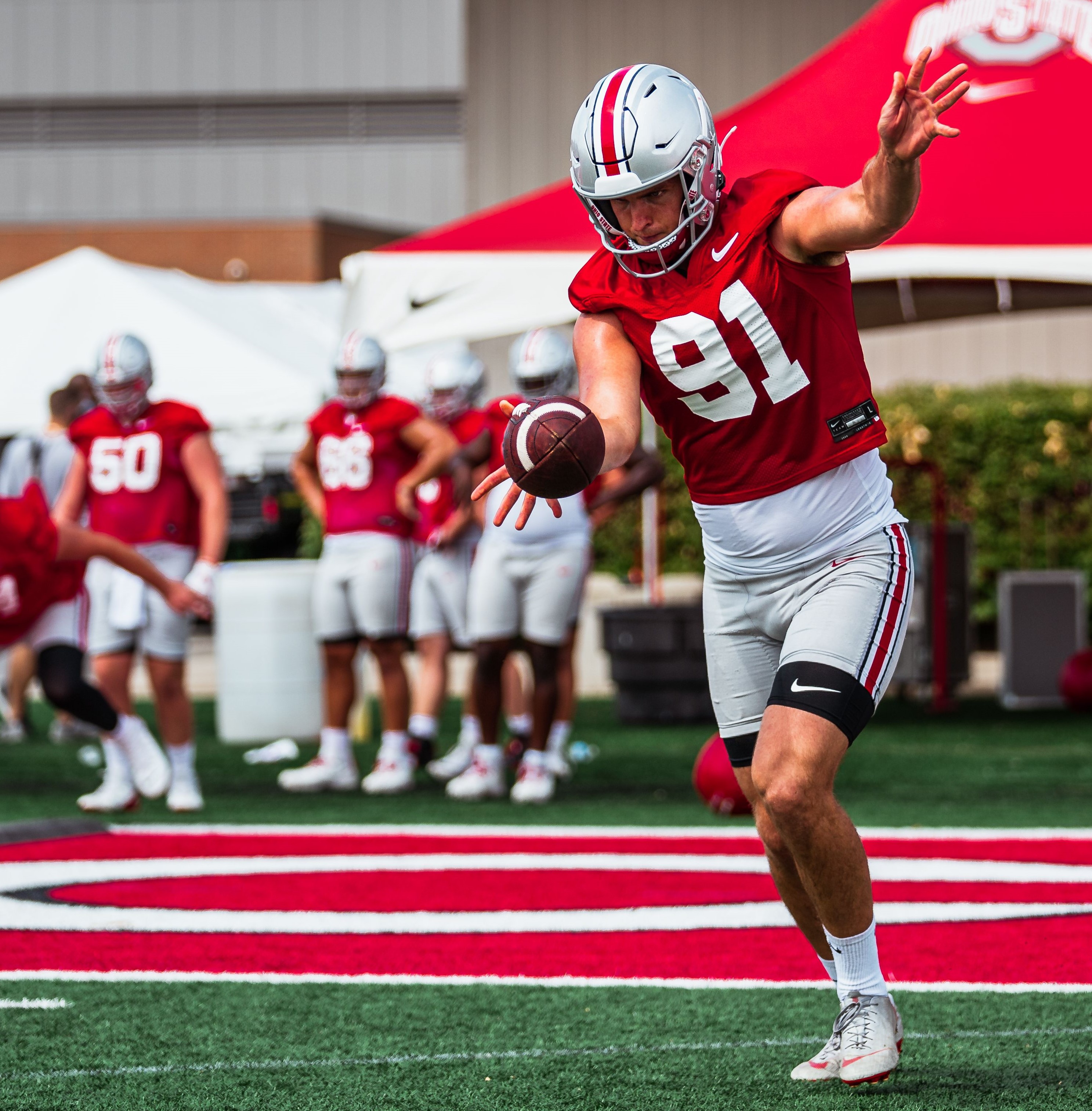 Drue Chrisman Making a Football Punt Editorial Stock Image - Image