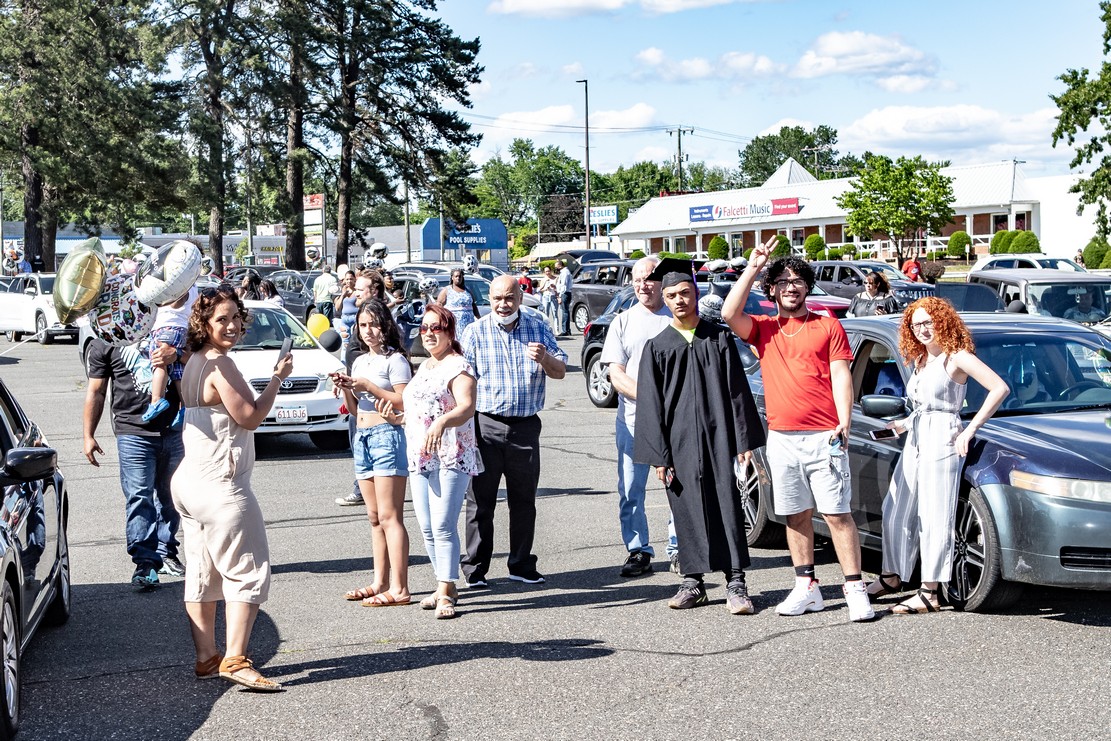 Scenes from the￼ Veritas Prep Charter School 8th grade 2020 DRIVE-In Graduation held in the parking lot of the Eastfield Mall. (Danny Nason Photo)