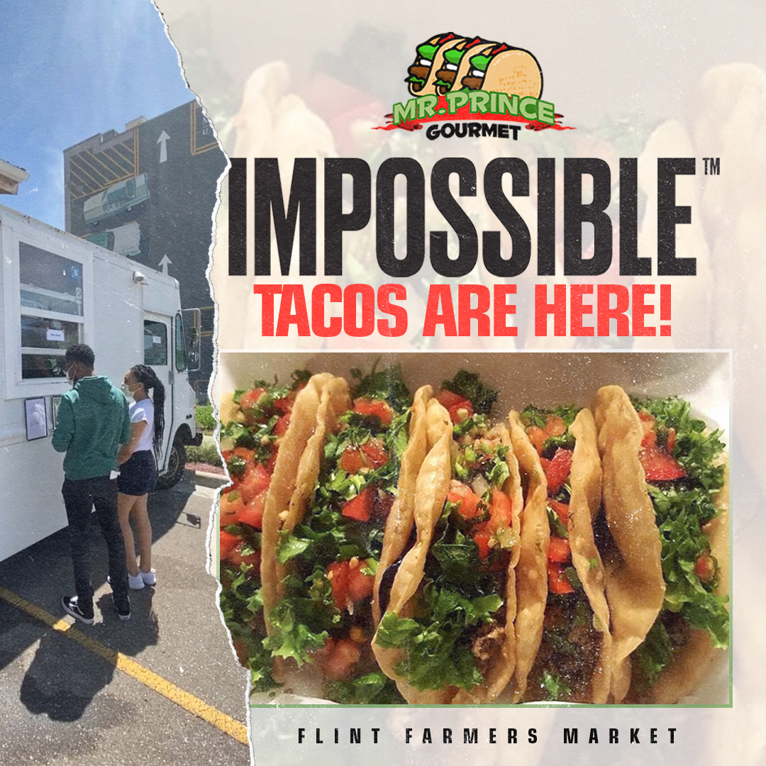 Impossible meat tacos are available at Mr. Prince Gourmet Mobile Food Truck. (Photo provided by Teresa Chapman)