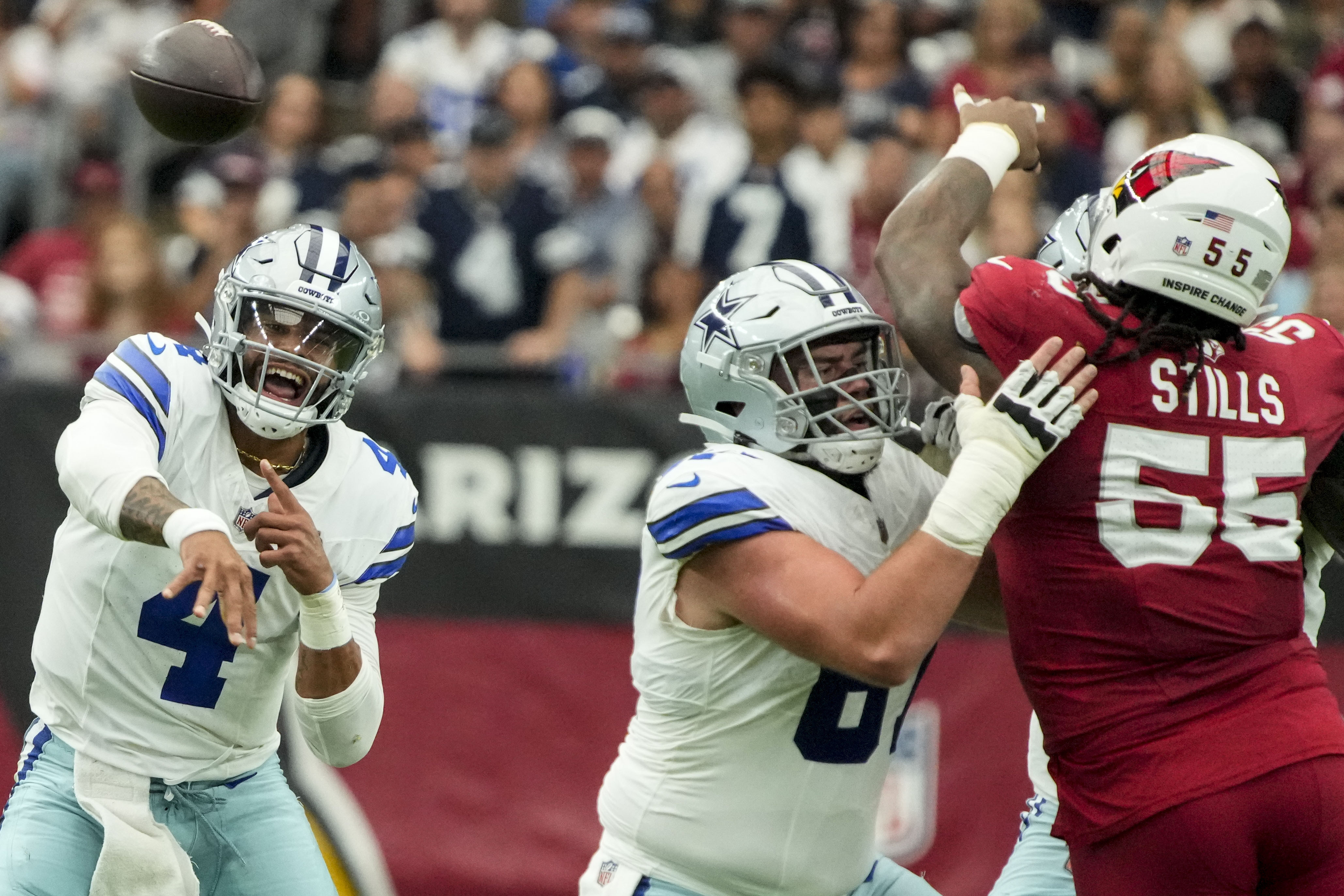 Winless Arizona Cardinals taking on undefeated Dallas Cowboys in