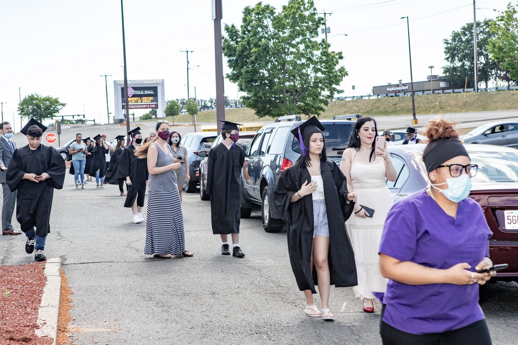 Scenes from the￼ Veritas Prep Charter School 8th grade 2020 DRIVE-In Graduation held in the parking lot of the Eastfield Mall. (Danny Nason Photo)