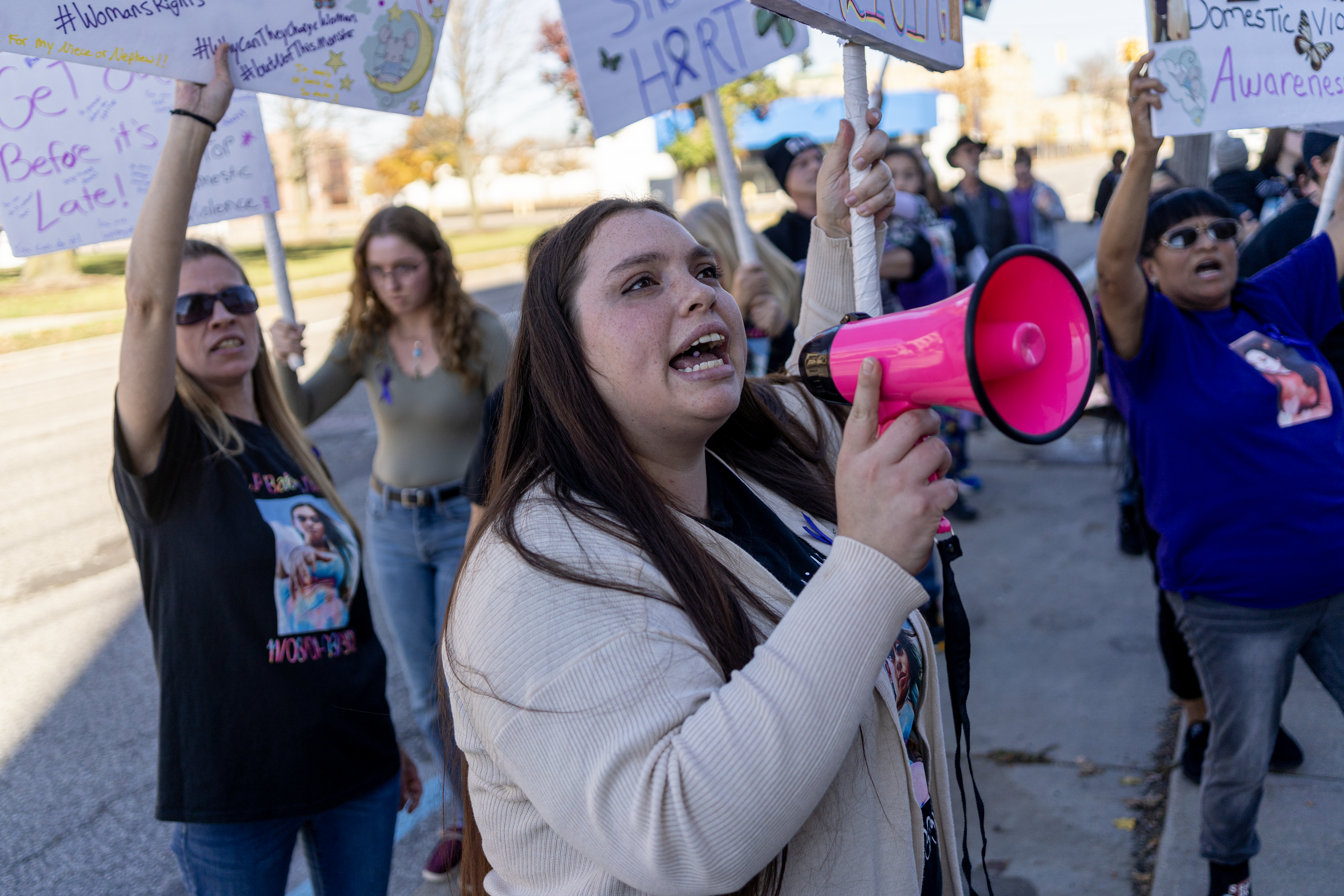 Family of Alicia Jackson-Skaggs march for Alicia, victims of