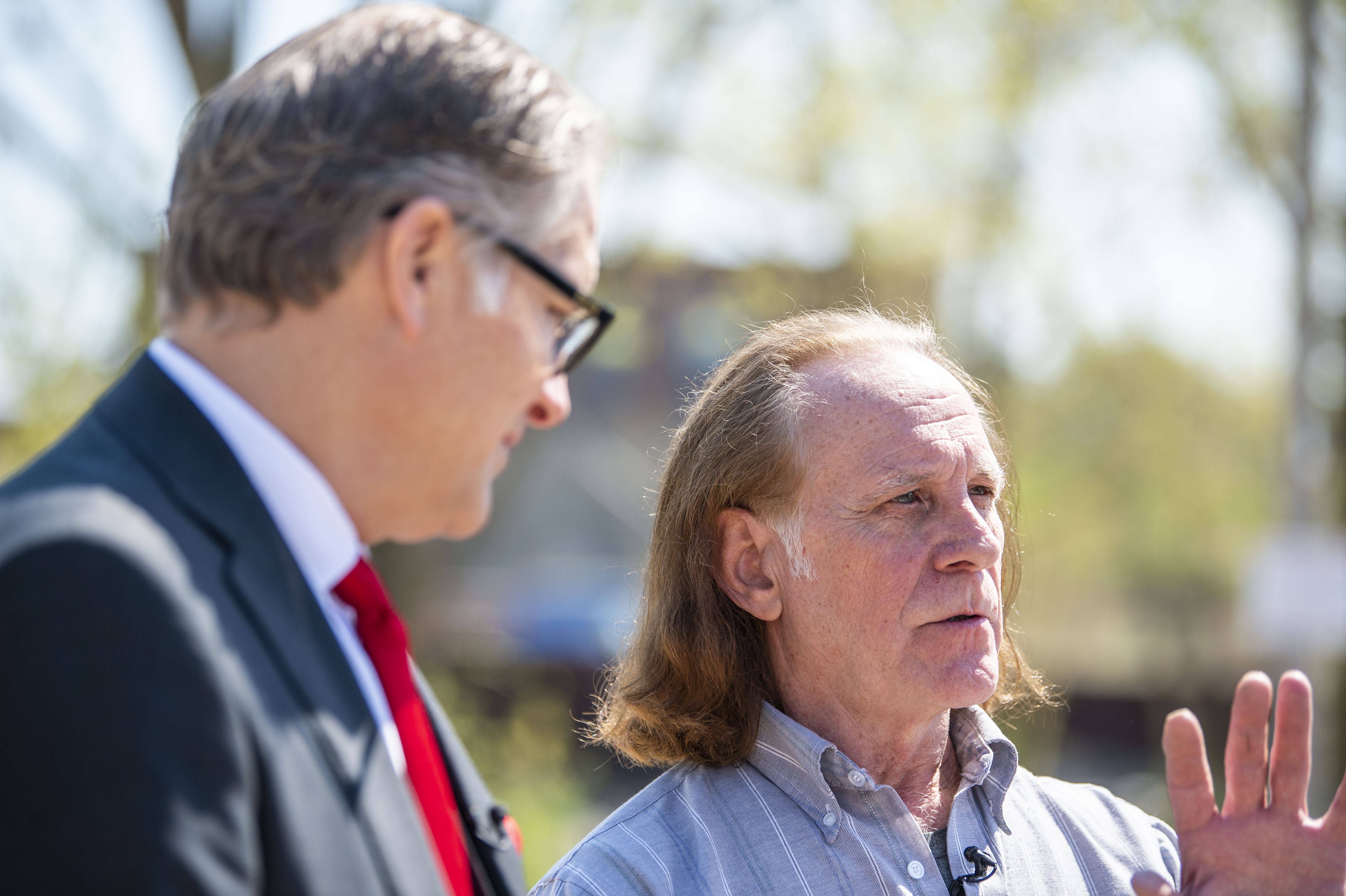 Attorney Ven Johnson holds media briefing about the ongoing court