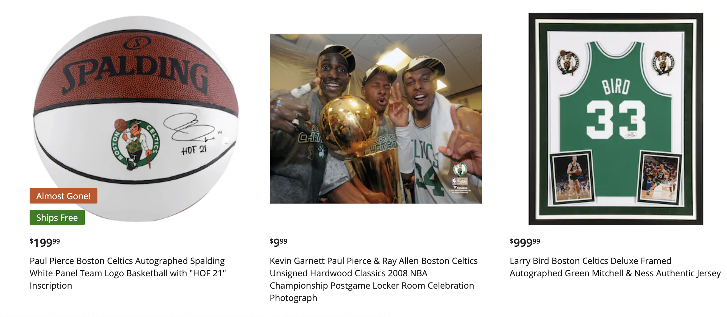 Jayson Tatum Boston Celtics Autographed Green Nike Authentic Jersey