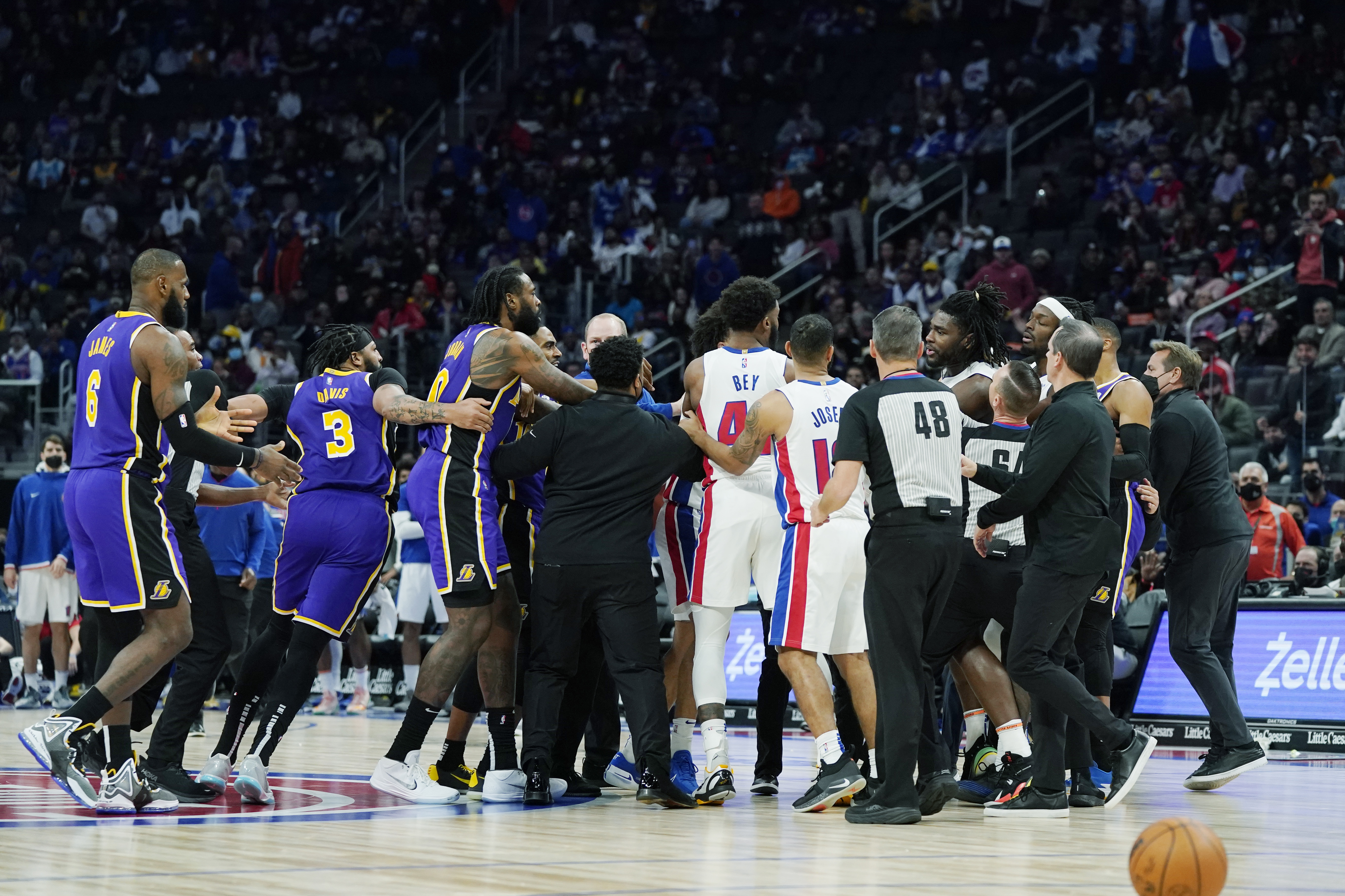 Detroit Pistons lose to Lakers after Isaiah Stewart-LeBron fracas