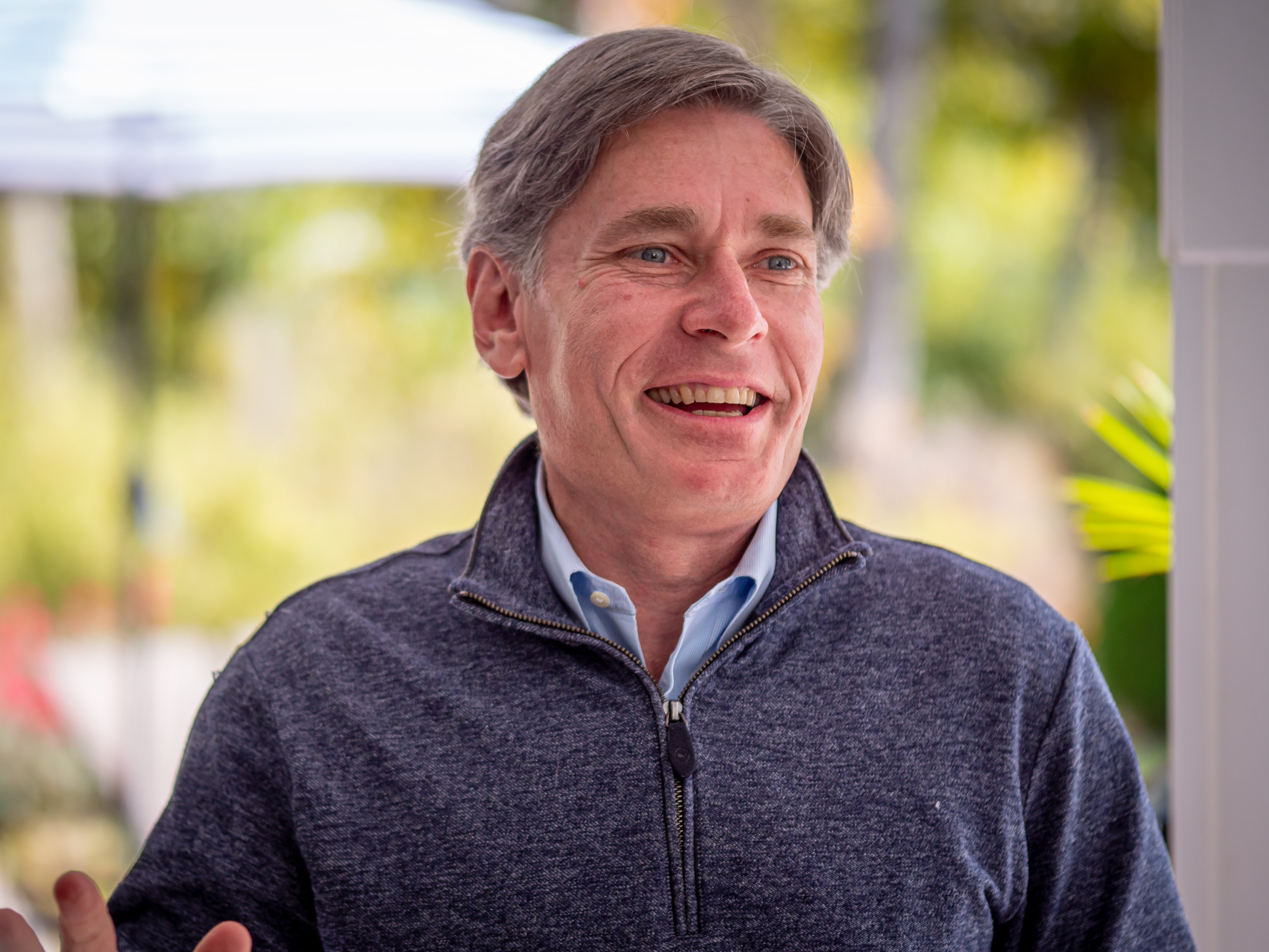 Congressman Tom Malinowski meets with voters in Springfield New Jersey