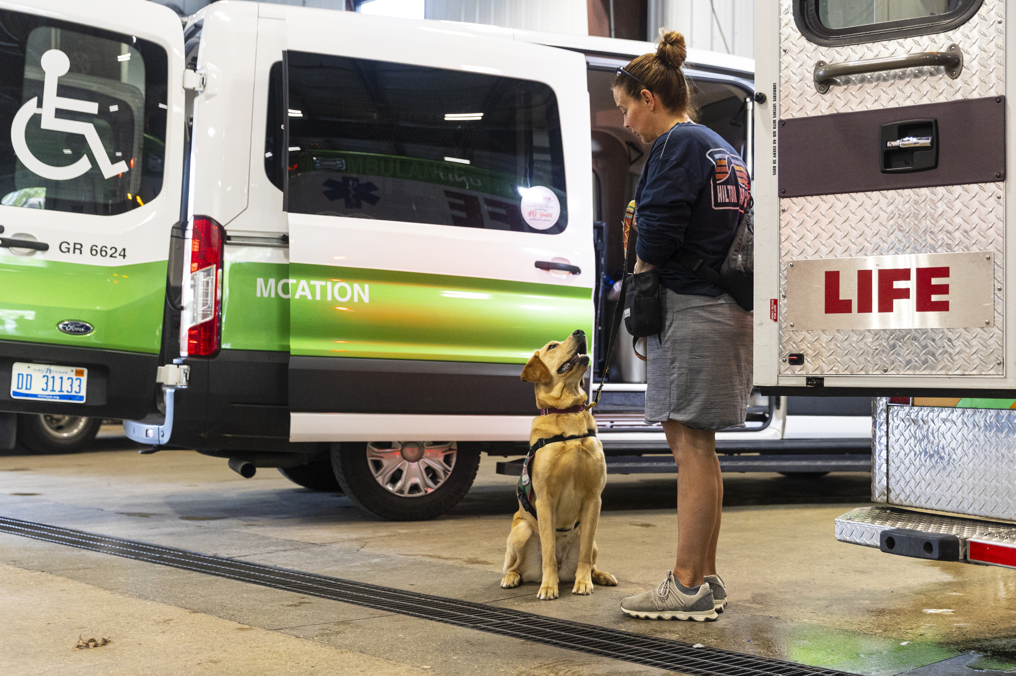 PAWS puppies get acclimated with ambulances - mlive.com