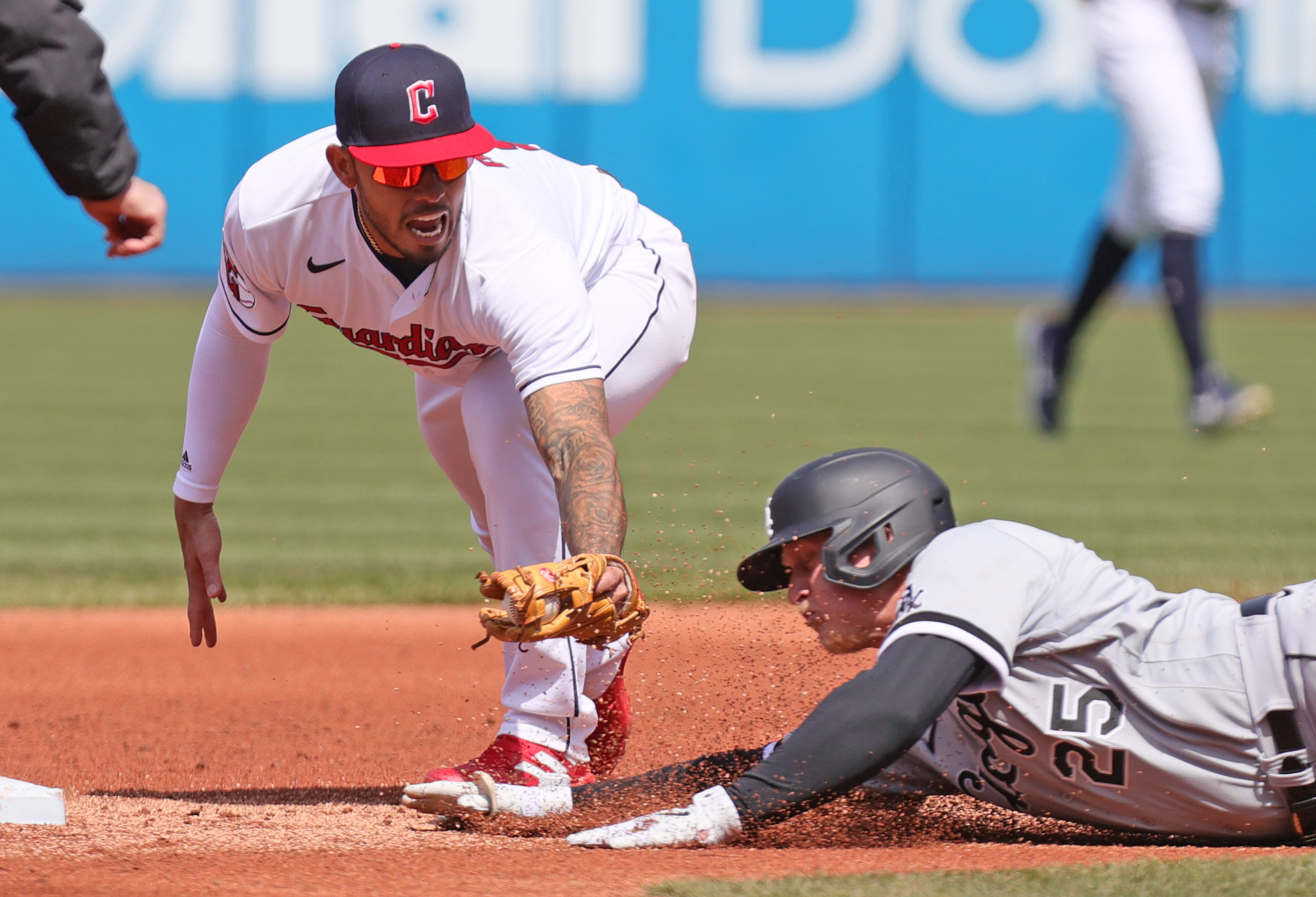 Andrew Vaughn of the Chicago White Sox rounds the bases on his