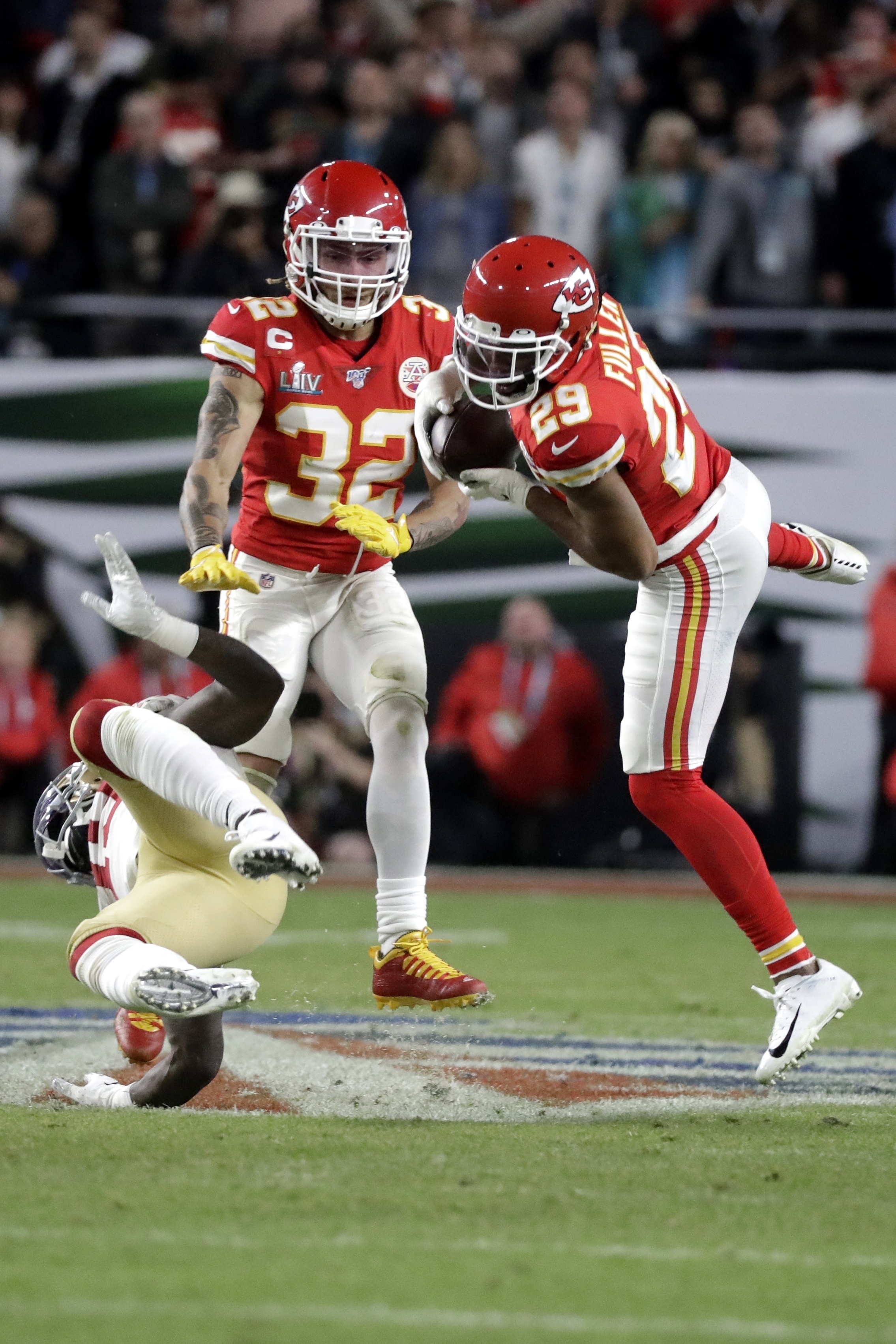 San Francisco 49ers' Mark Nzeocha reacts after a play against the Kansas  City Chiefs during the …