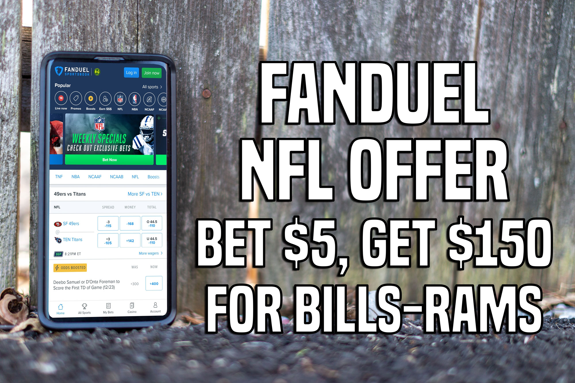 FanDuel promo code: $150 NFL Week 1 bonus, no-sweat bet