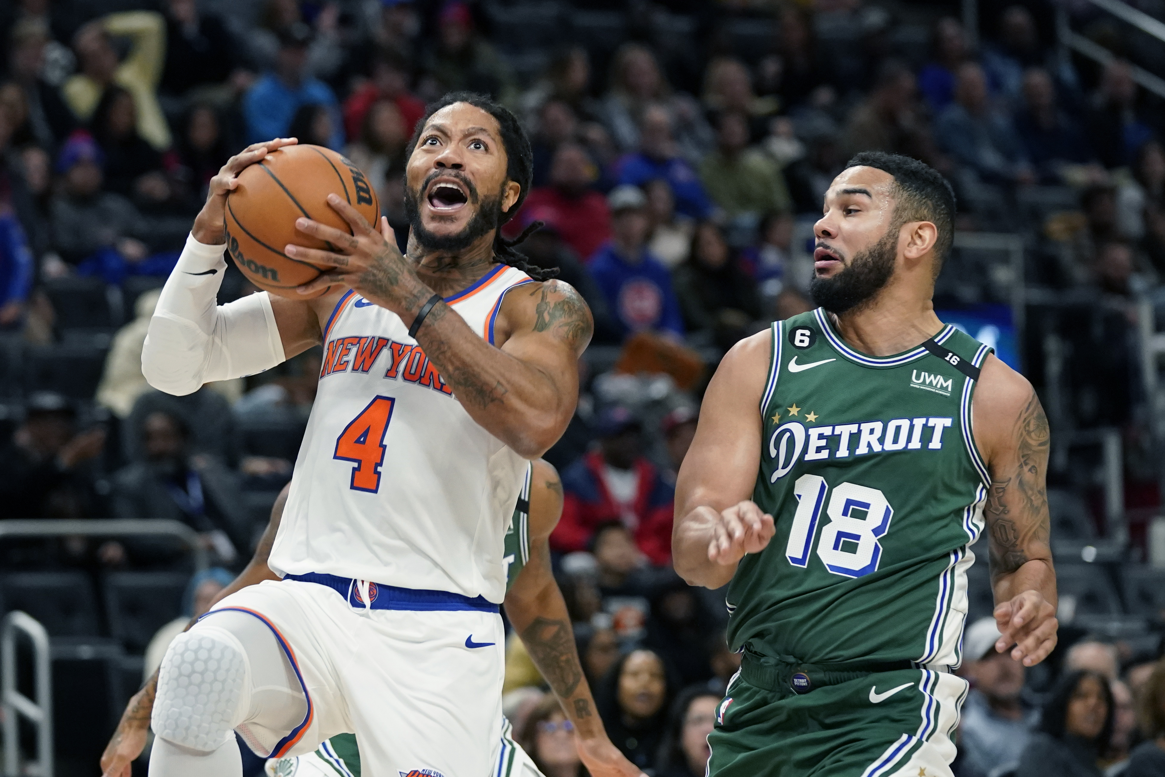 Knicks clobber short-handed Pistons, 140-110 – The Oakland Press