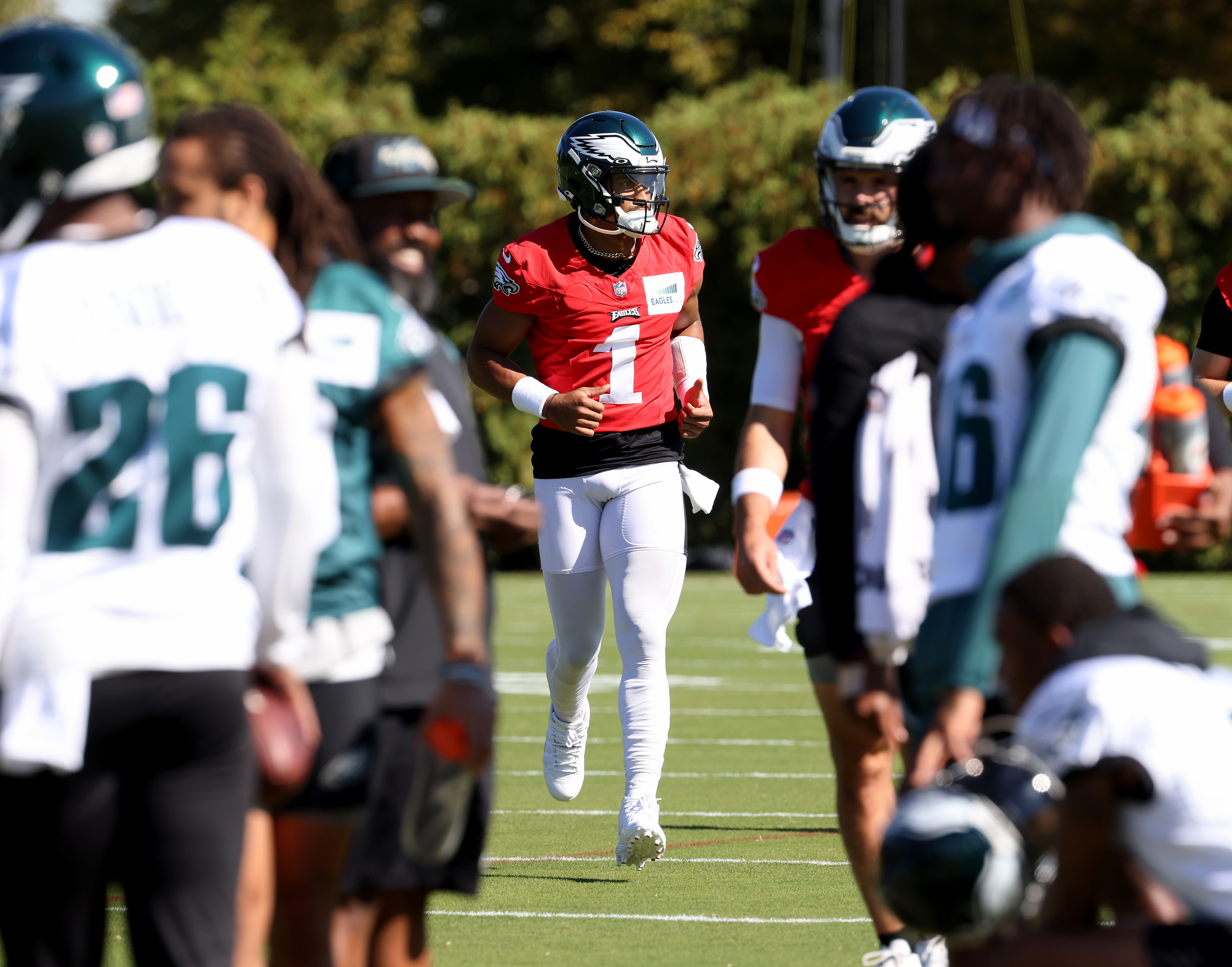 Eagles practice for a week 5 game against the Arizona Cardinals