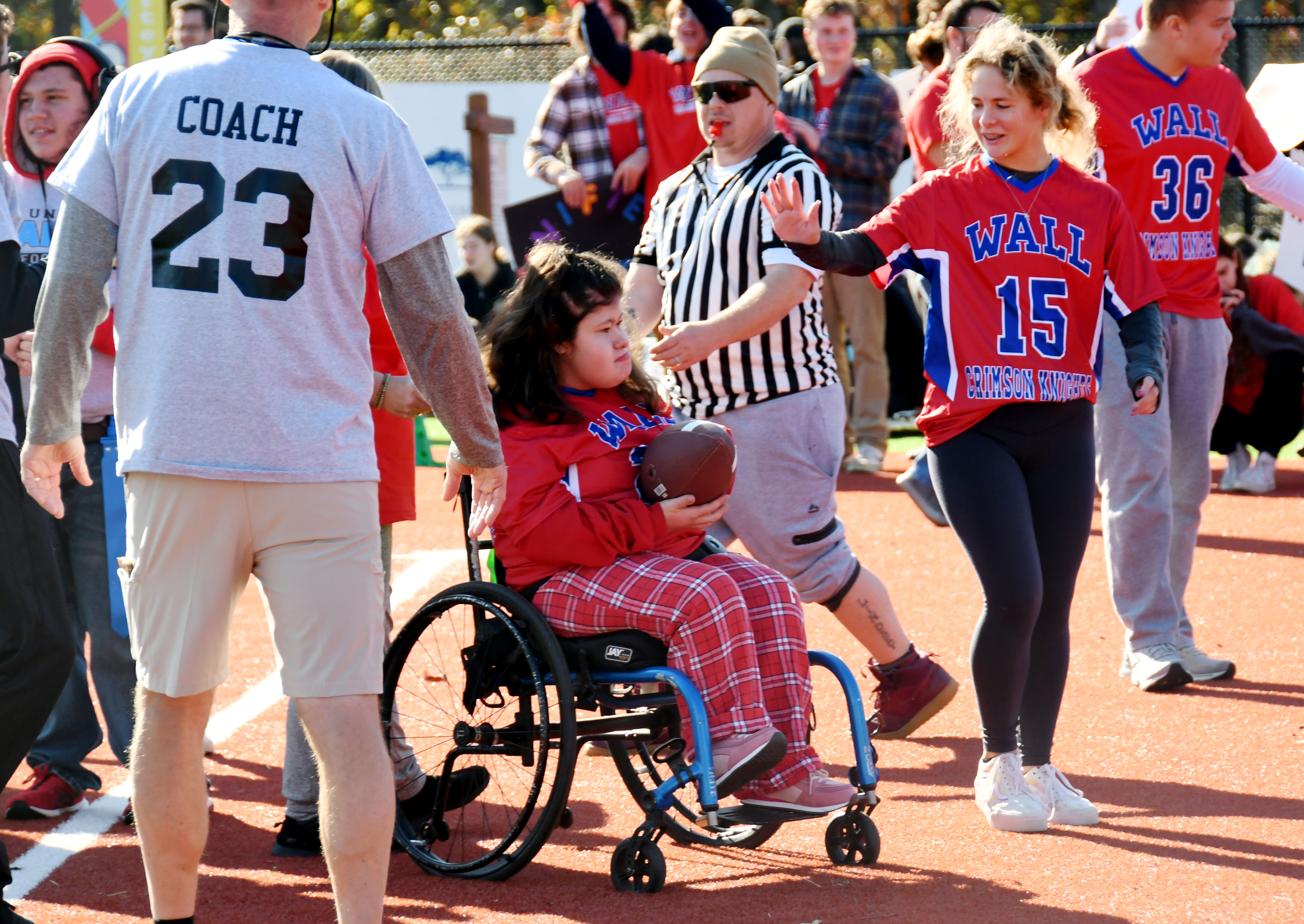 Flag football game for special needs students - nj.com