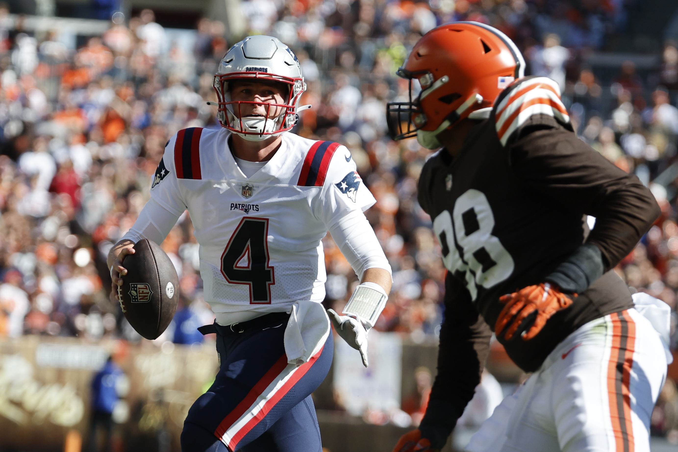 Cleveland Browns quarterback Jacoby Brissett vs. New England Patriots,  October 16, 2022 