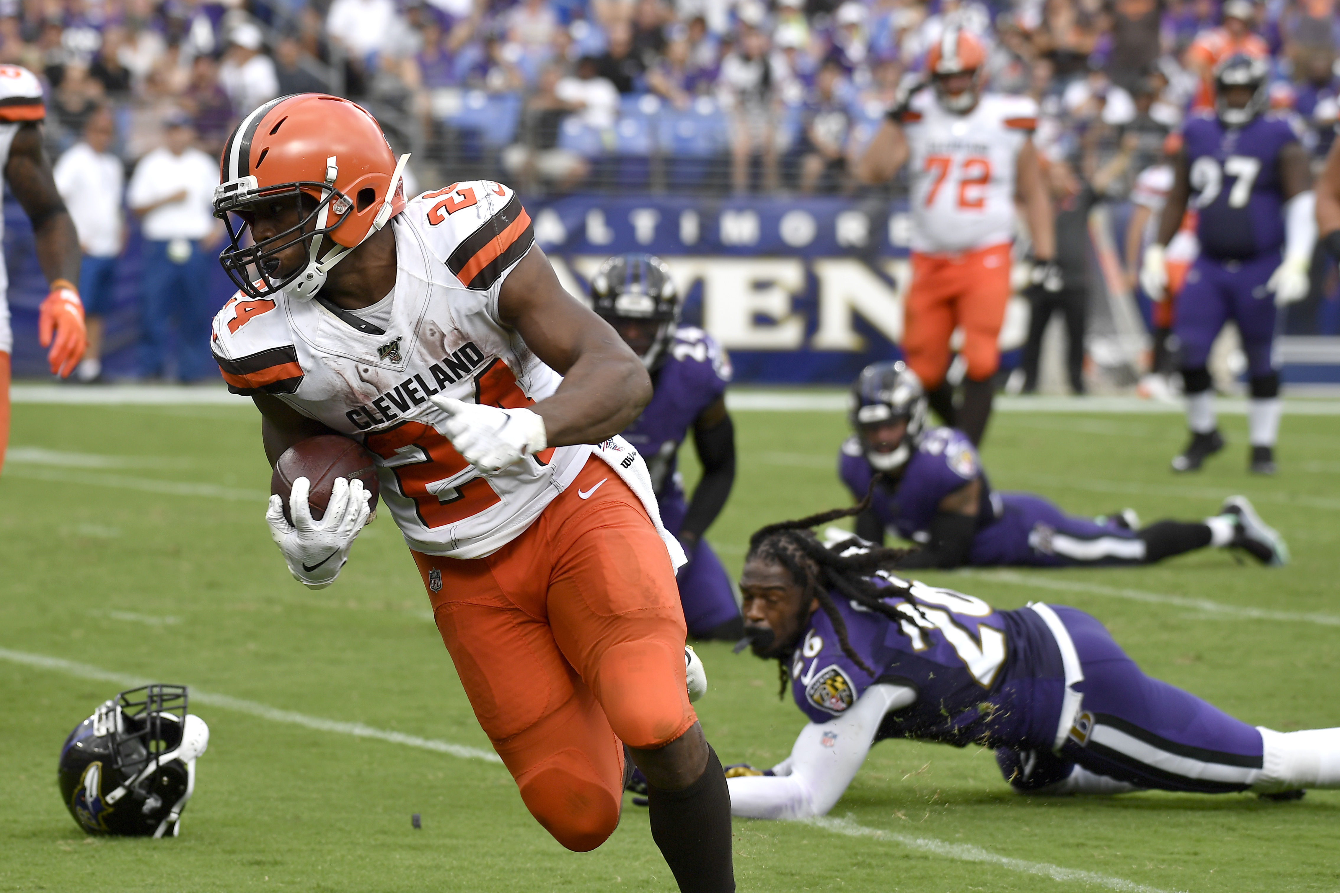 Baltimore Ravens' John Harbaugh on Browns' Nick Chubb: 'I think he