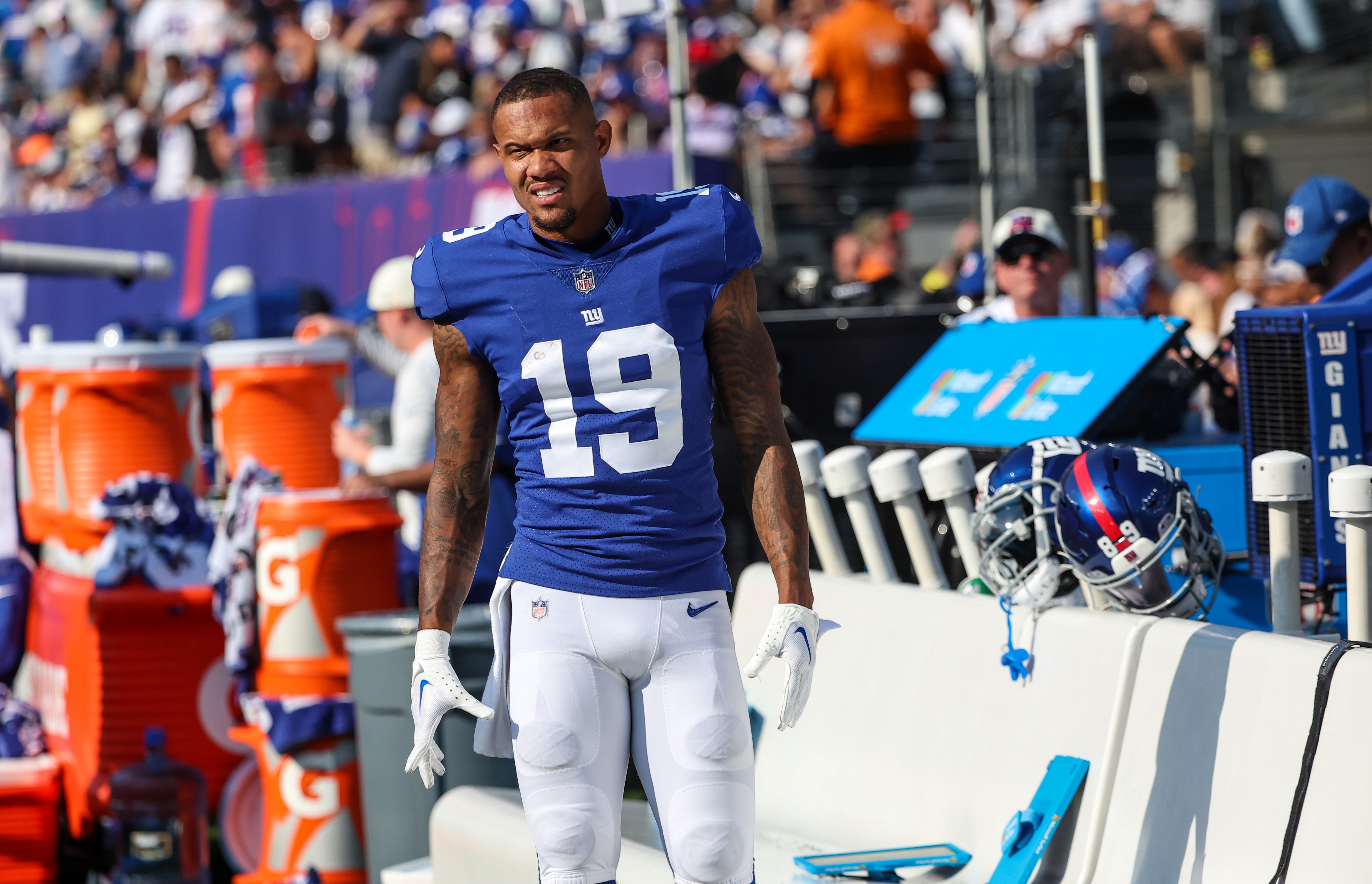 I came here to play' – Giants receiver Kenny Golladay frustrated after  being rotated in Week 2