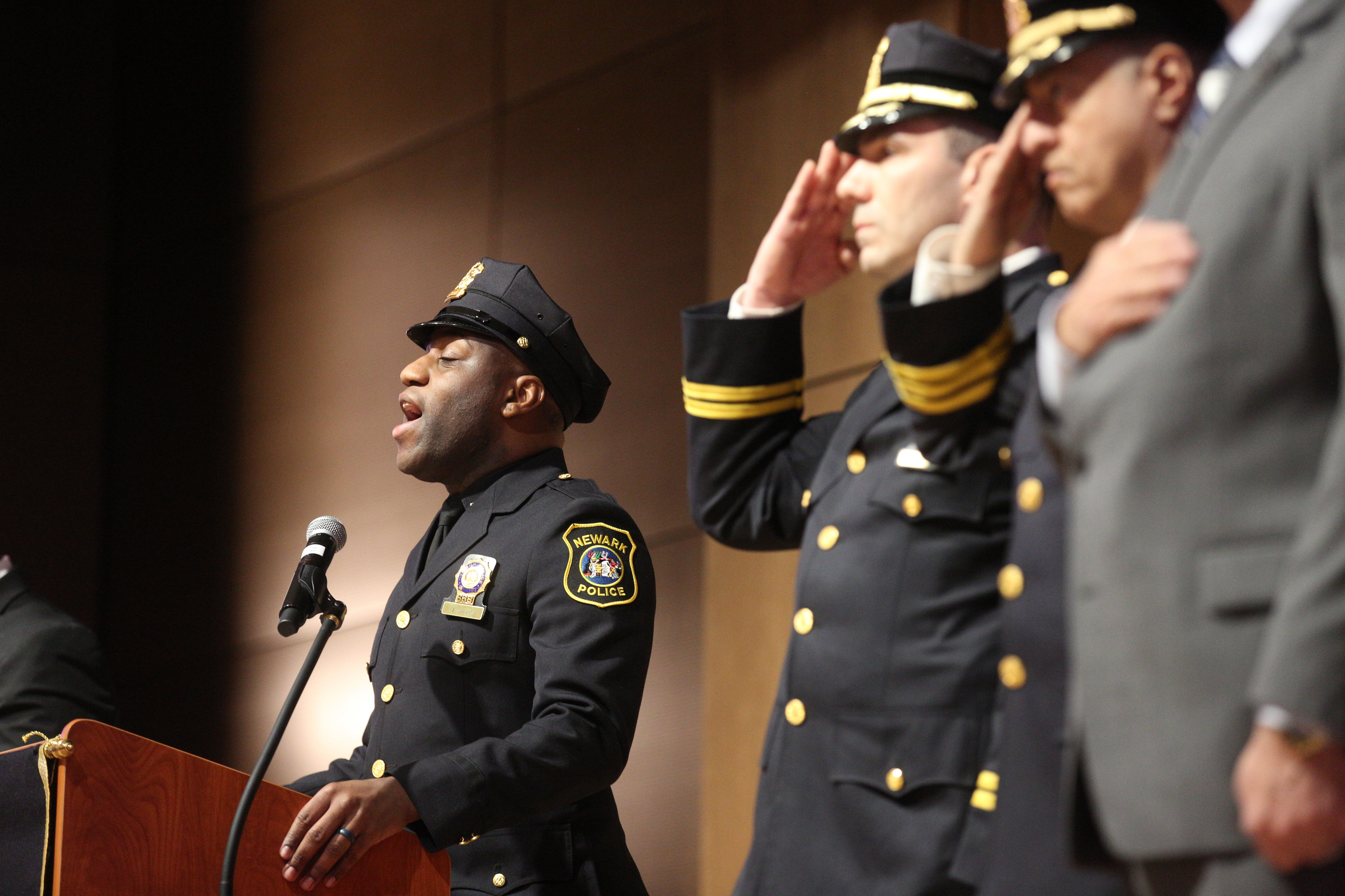 The graduation ceremony for the new class of Newark Police officers ...