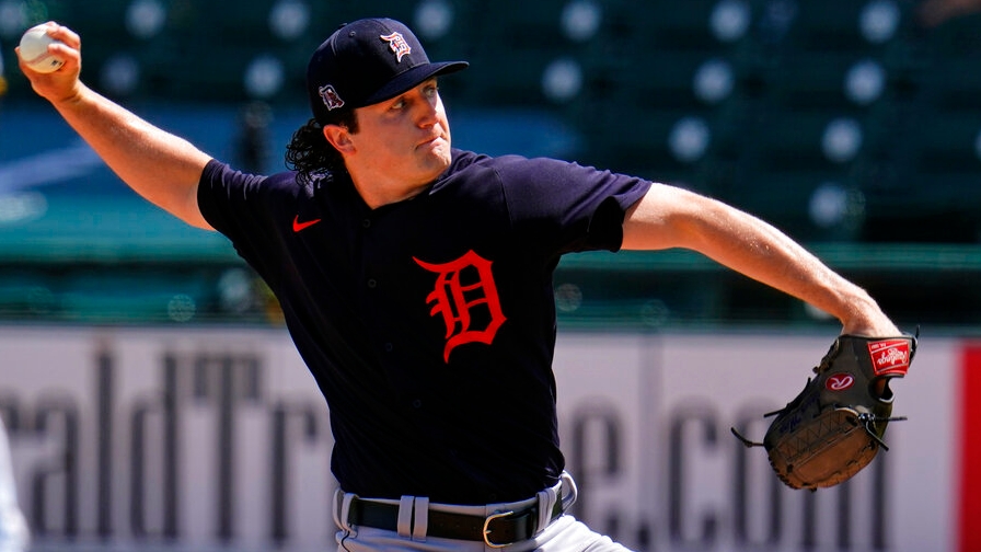 Tigers pitcher Casey Mize upset with umpire's ruling on 'light' glove