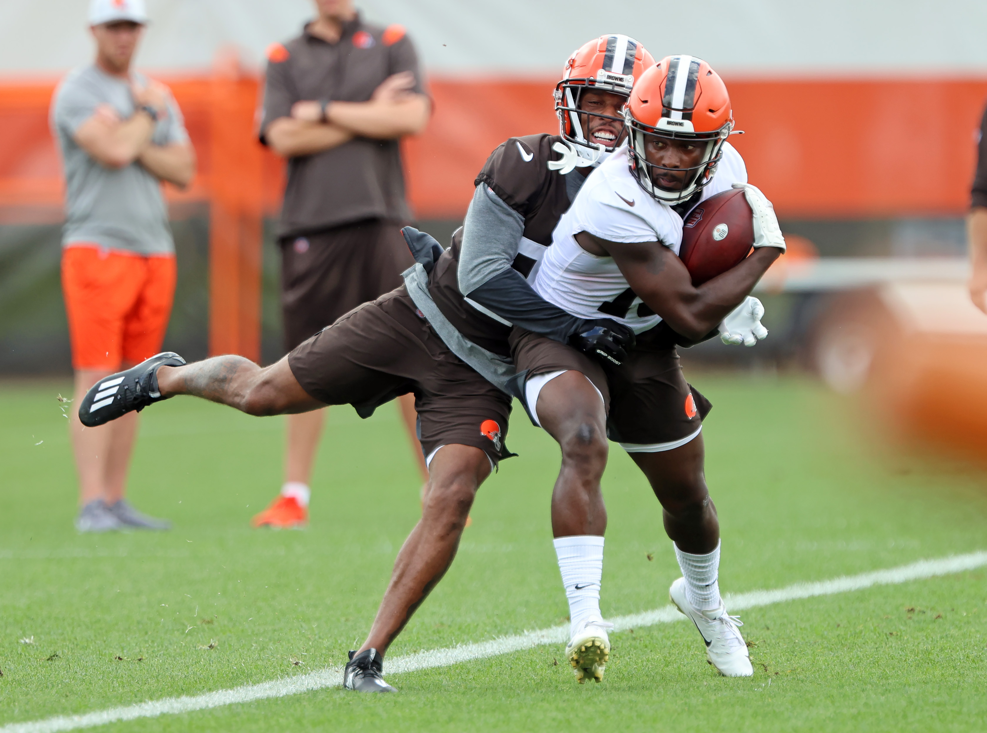 Troy Hill Cleveland Browns Practice-Used #23 Brown Jersey from the 2021-22  NFL Season