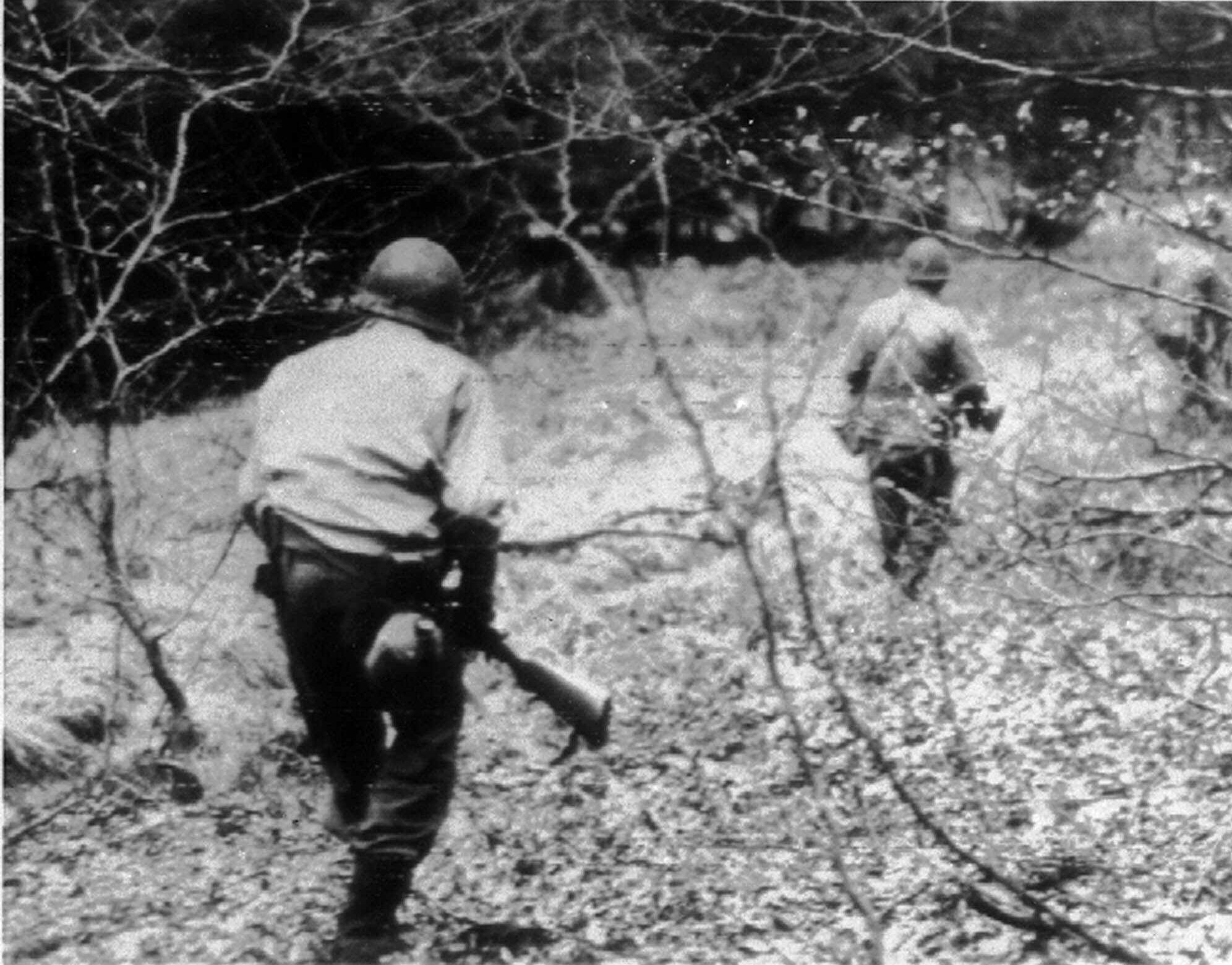 Image of WORLD WAR II: BELGIUM, 1944. The Mutilated Body Of An