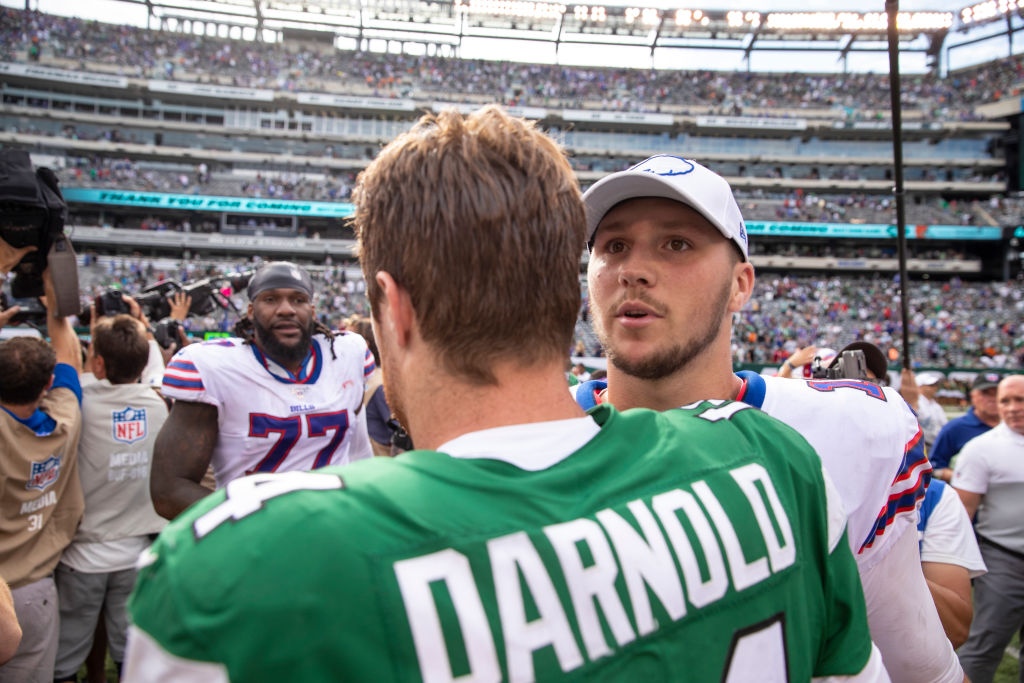 September 8, 2019, East Rutherford, New Jersey, USA: A Buffalo Bills fan  during a NFL game between the Buffalo Bills and the New York Jets at  MetLife Stadium in East Rutherford, New