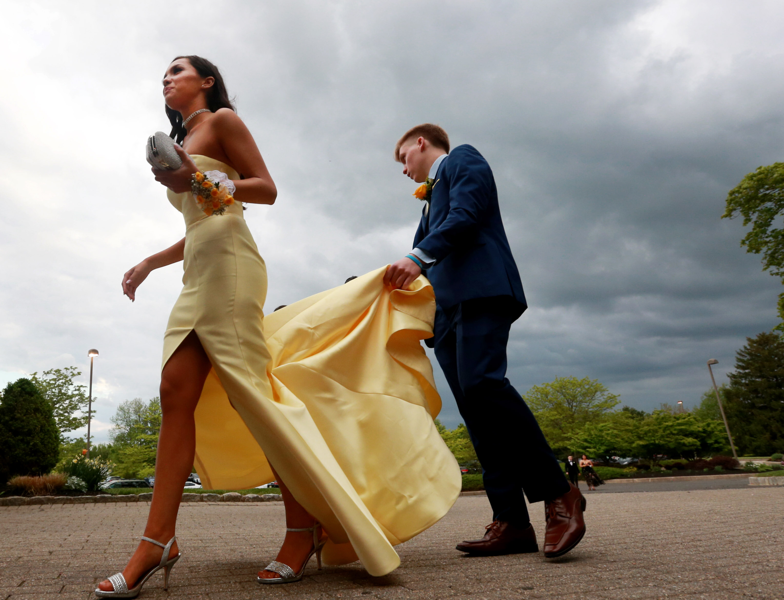 yellow prom dress couple Beautiful yellow prom dress, perfect for prom or any formal event!