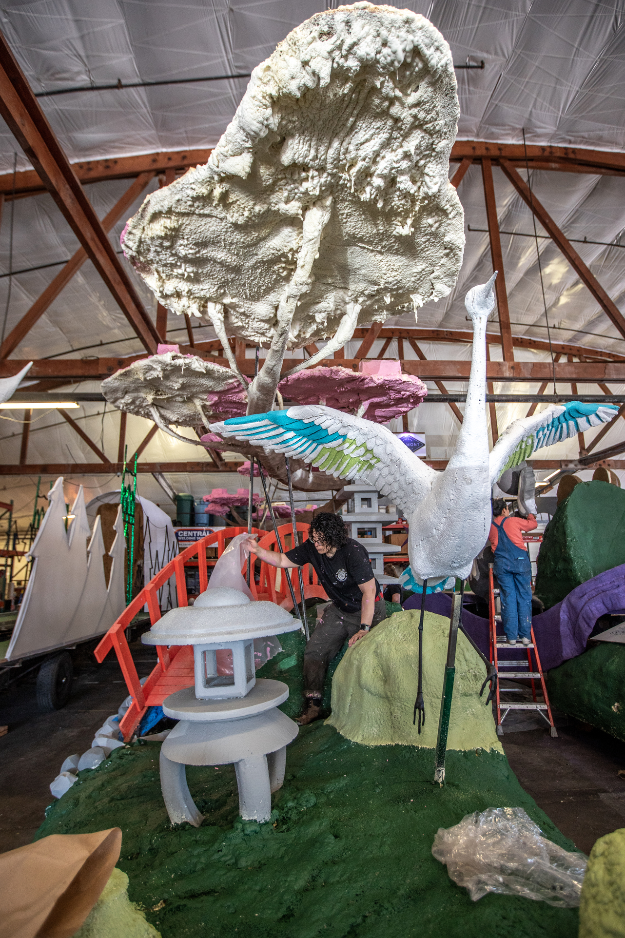 Portland Rose Festival 2026 float decorating at the Big Float Barn ...