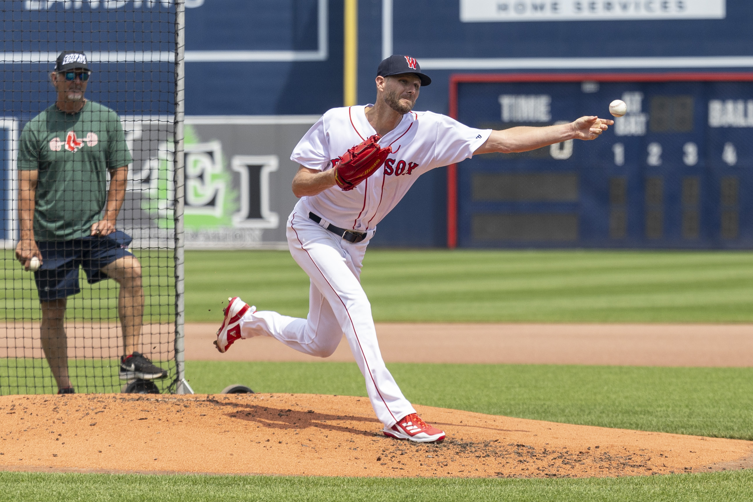 Red Sox pitcher Chris Sale throws simulated inning at Polar Park