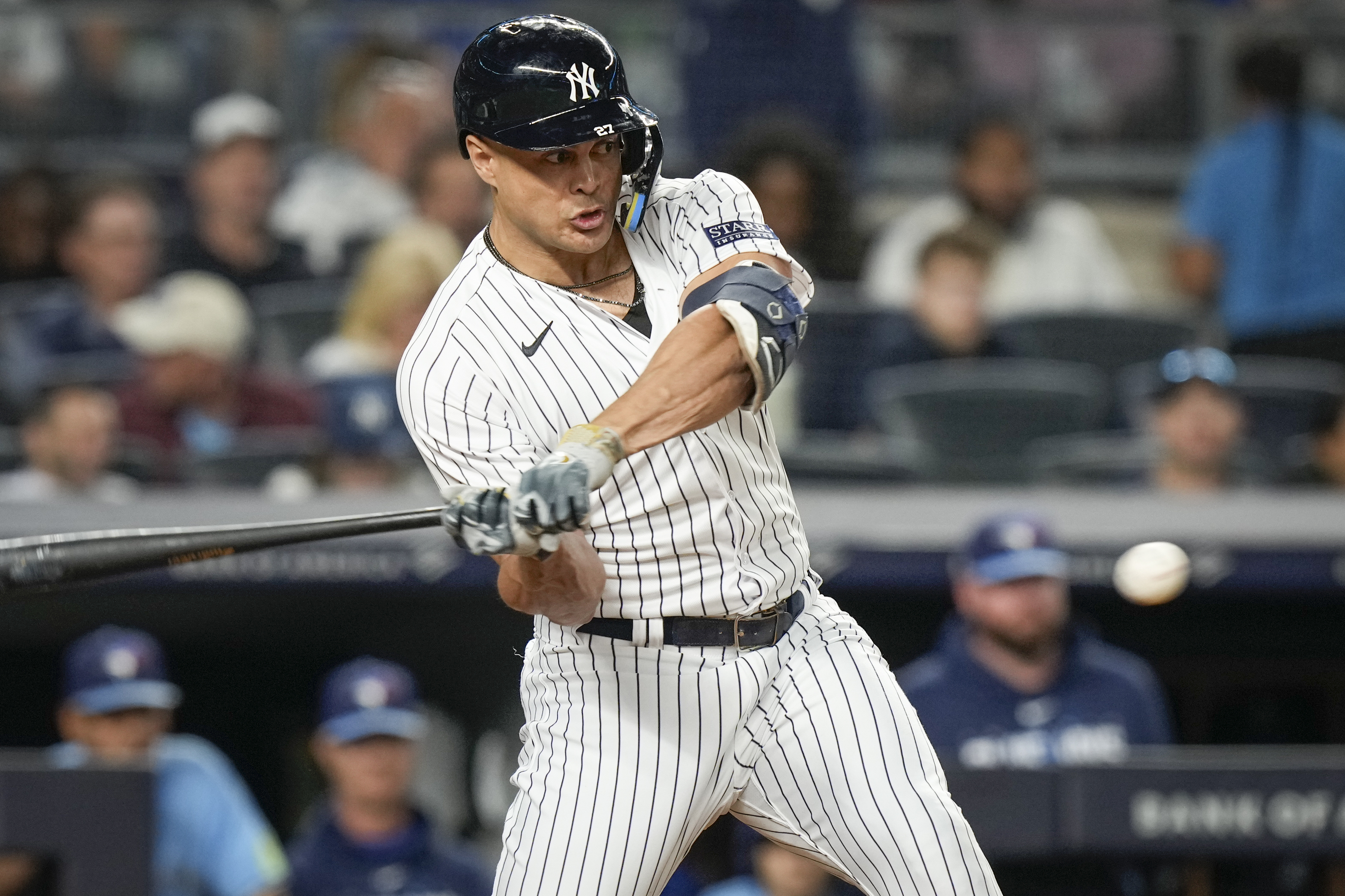 Yankees' Giancarlo Stanton disgusted, sums up season with one