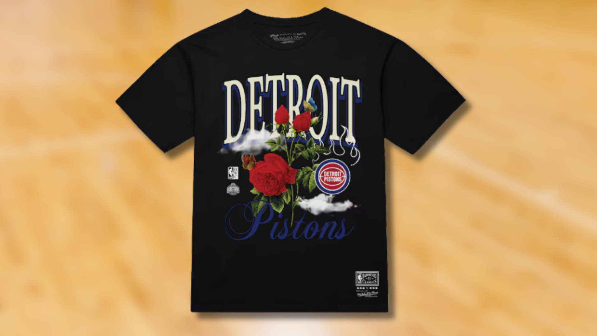 Pistons playoff gear: Mitchell & Ness floral graphic tee - mlive.com