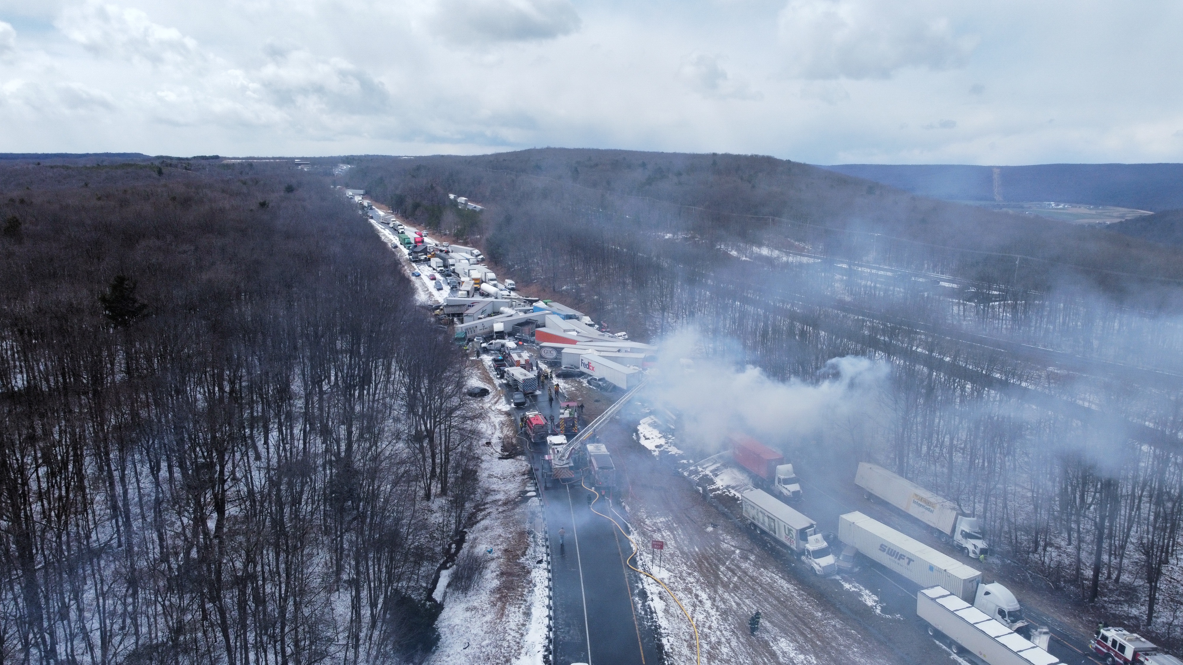 Massive pile-up on Interstate 81 in Schuylkill County ...