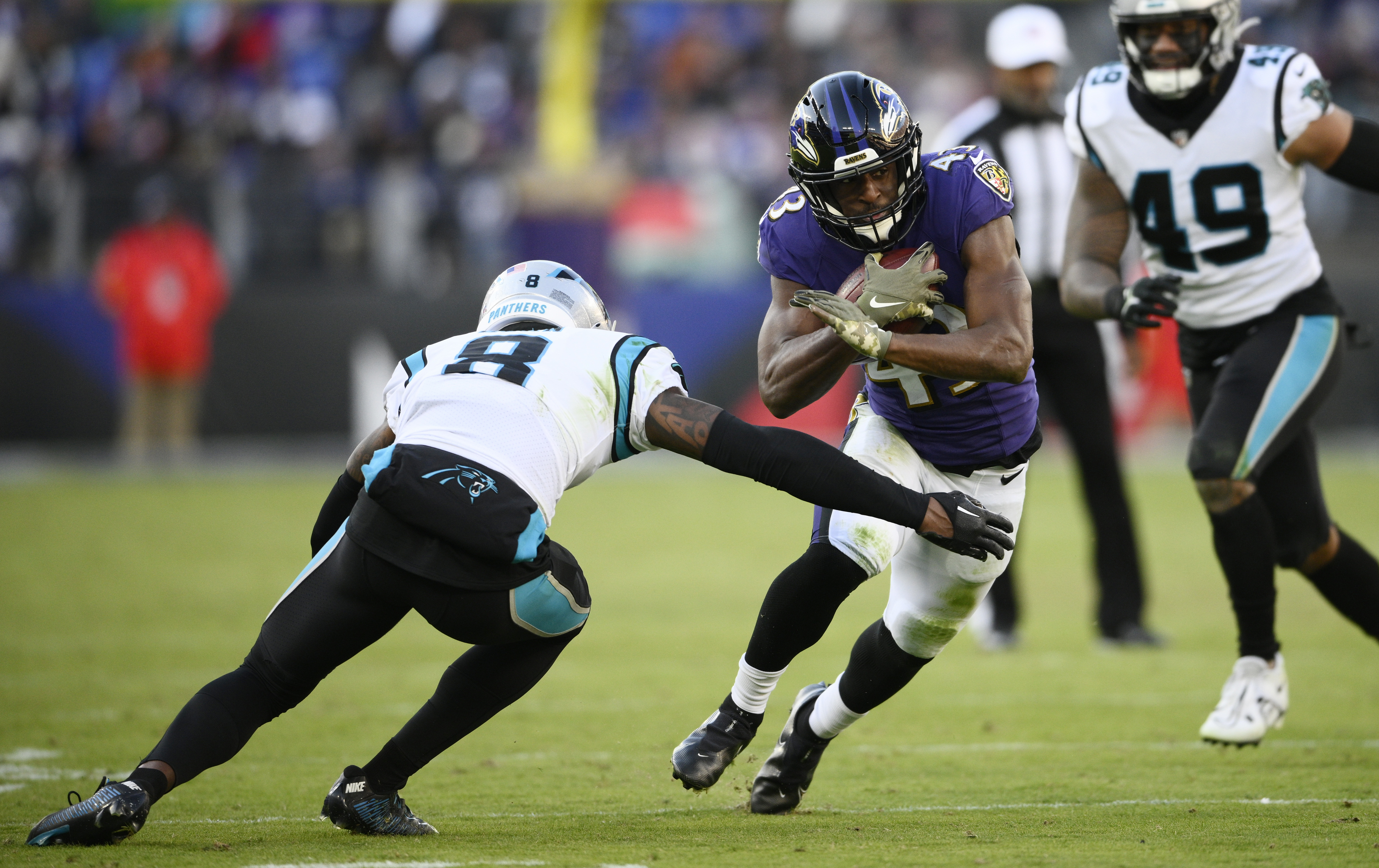 Ravens edge Panthers, 13-3, for fourth straight win