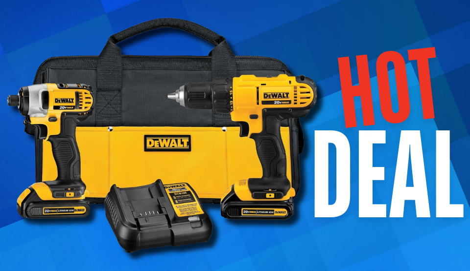 Amazon has this DEWALT cordless drill and impact driver kit on sale for the cheapest price of the year with 110 off nj