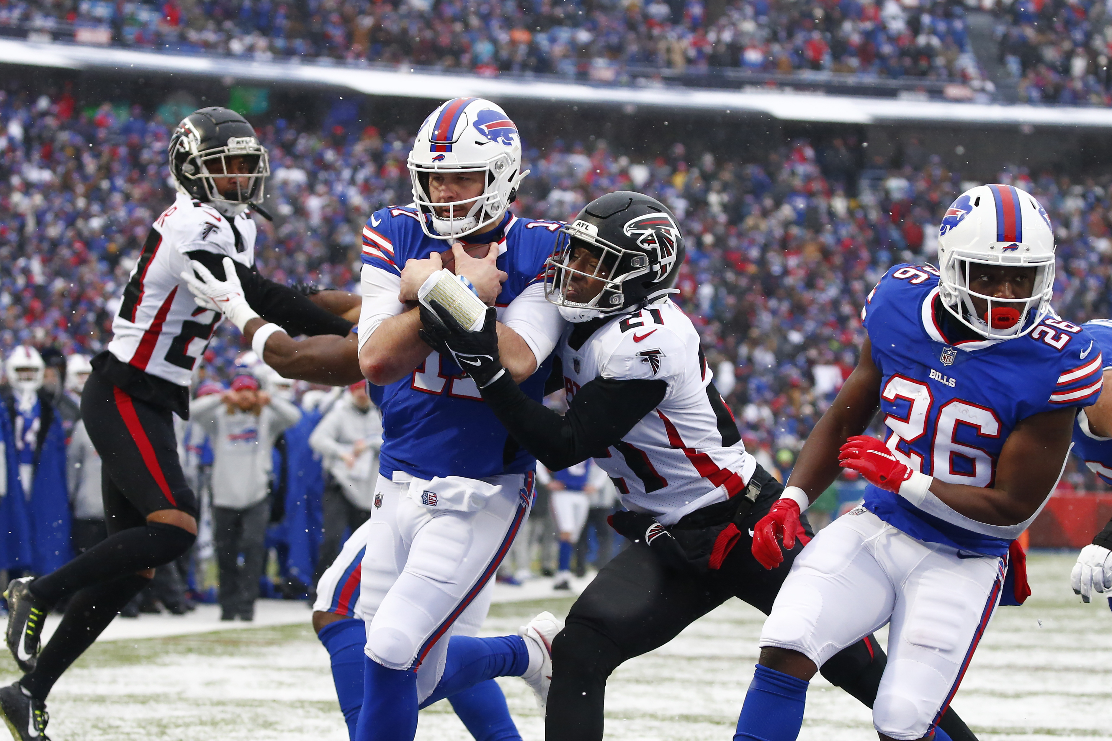 Bills beat Falcons, clinch playoffs with huge game from Devin Singletary