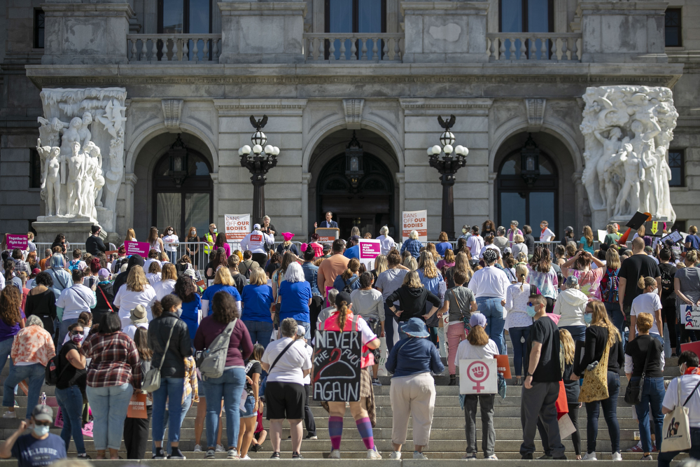 Reproductive Right Rally held at Pennsylvania Capitol Saturday ...