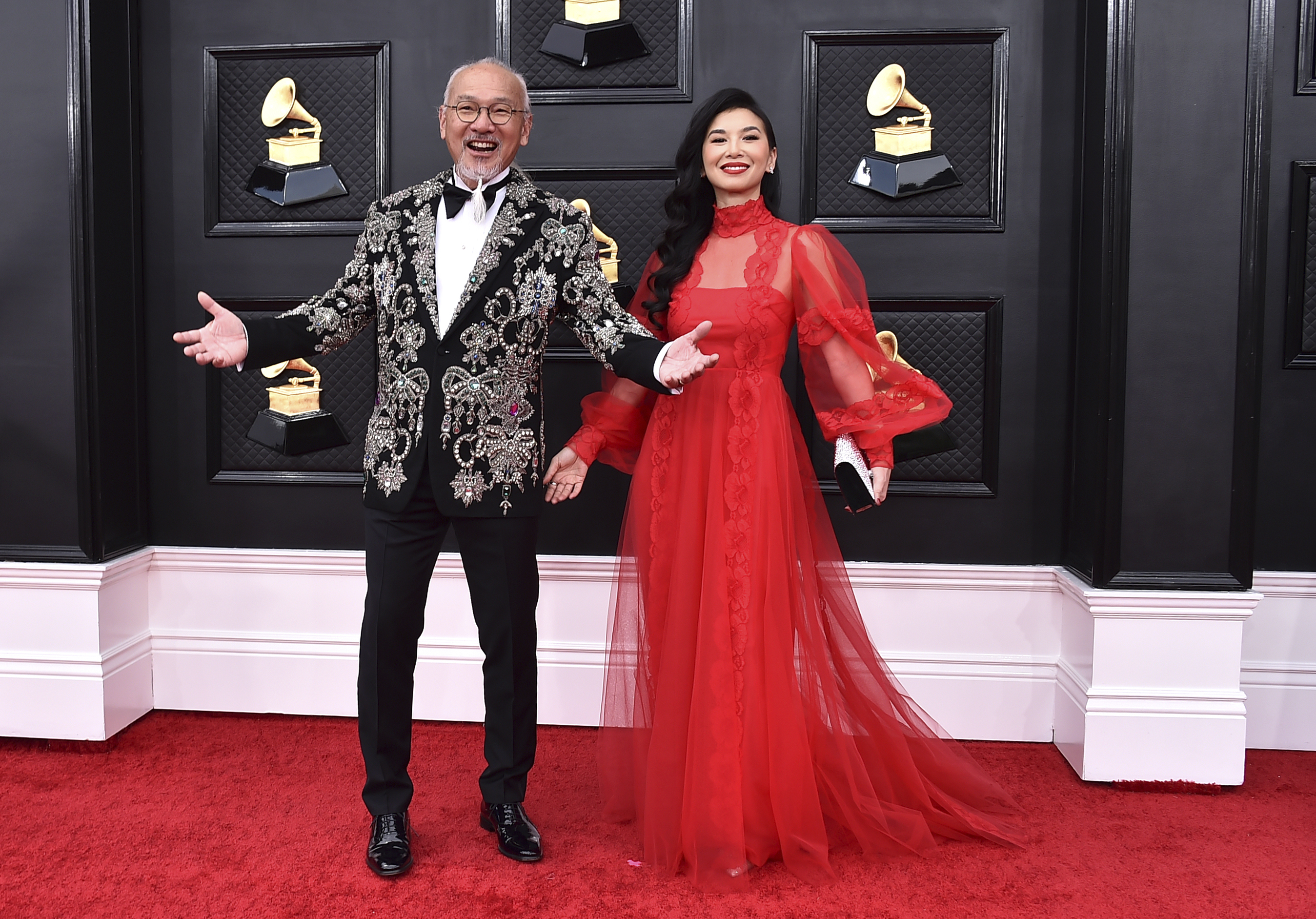 BTS Wears Coordinating Suits at Grammy Awards Red Carpet 2022