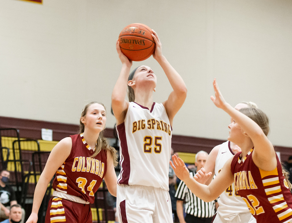 Columbia defeats Big Springs in girls game of the JT Kuhn Memorial Basketball Tipoff Tournament