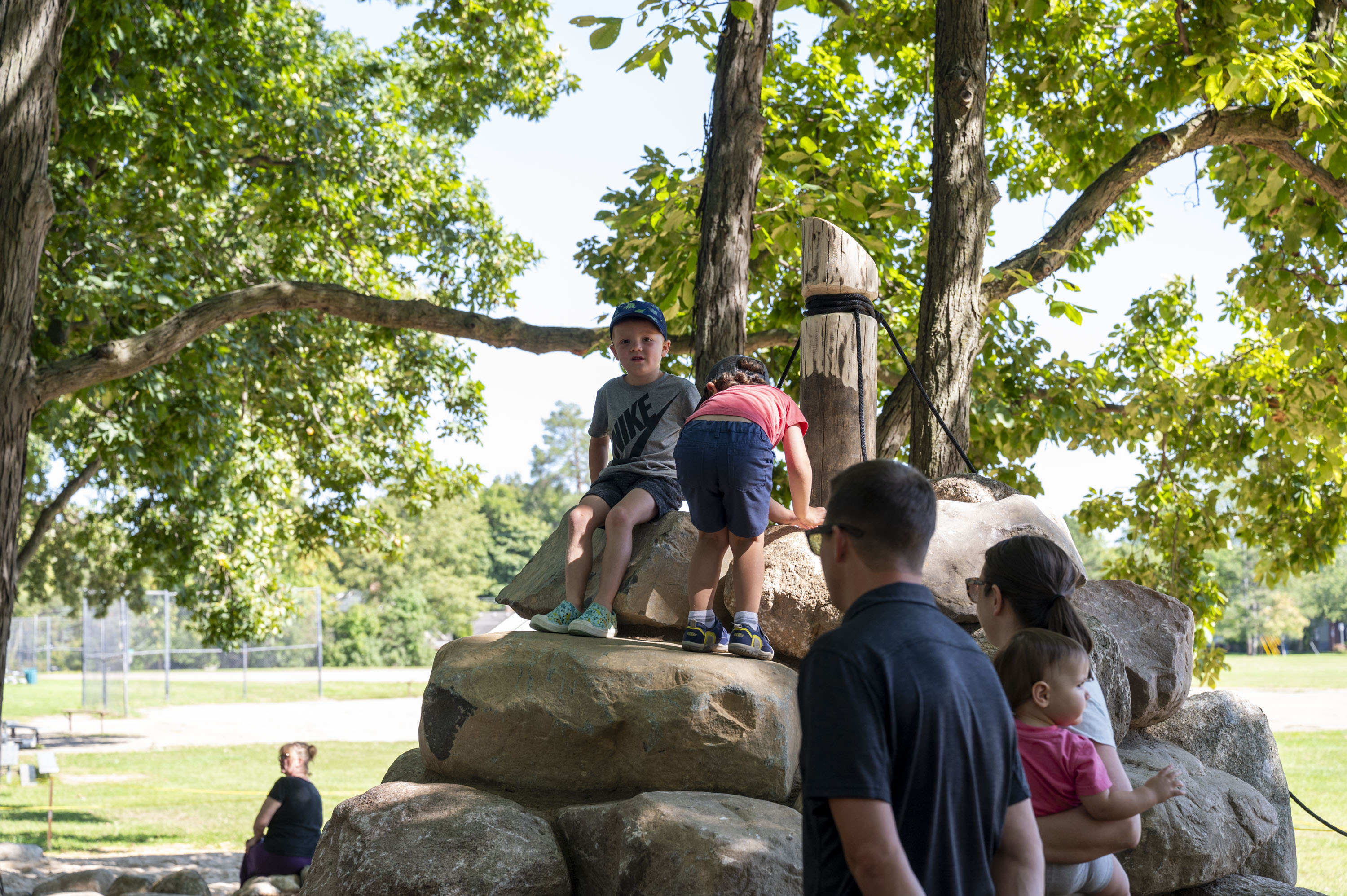 Woodland-themed features at Allmendinger Park - mlive.com