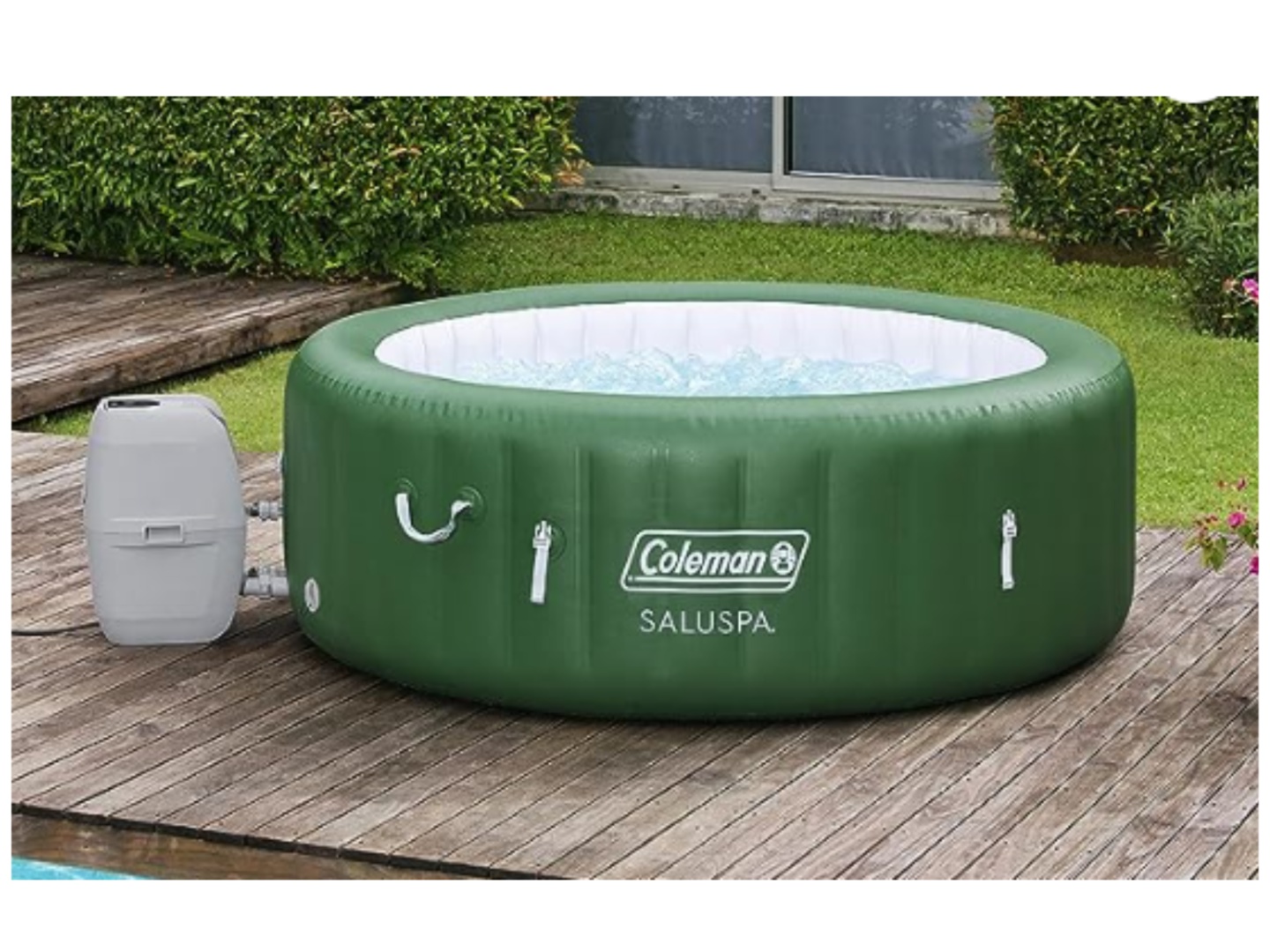 4 Person Portable Spa Inflatable Hot Tub W/ Heated Water System Bubble Jets  Tool