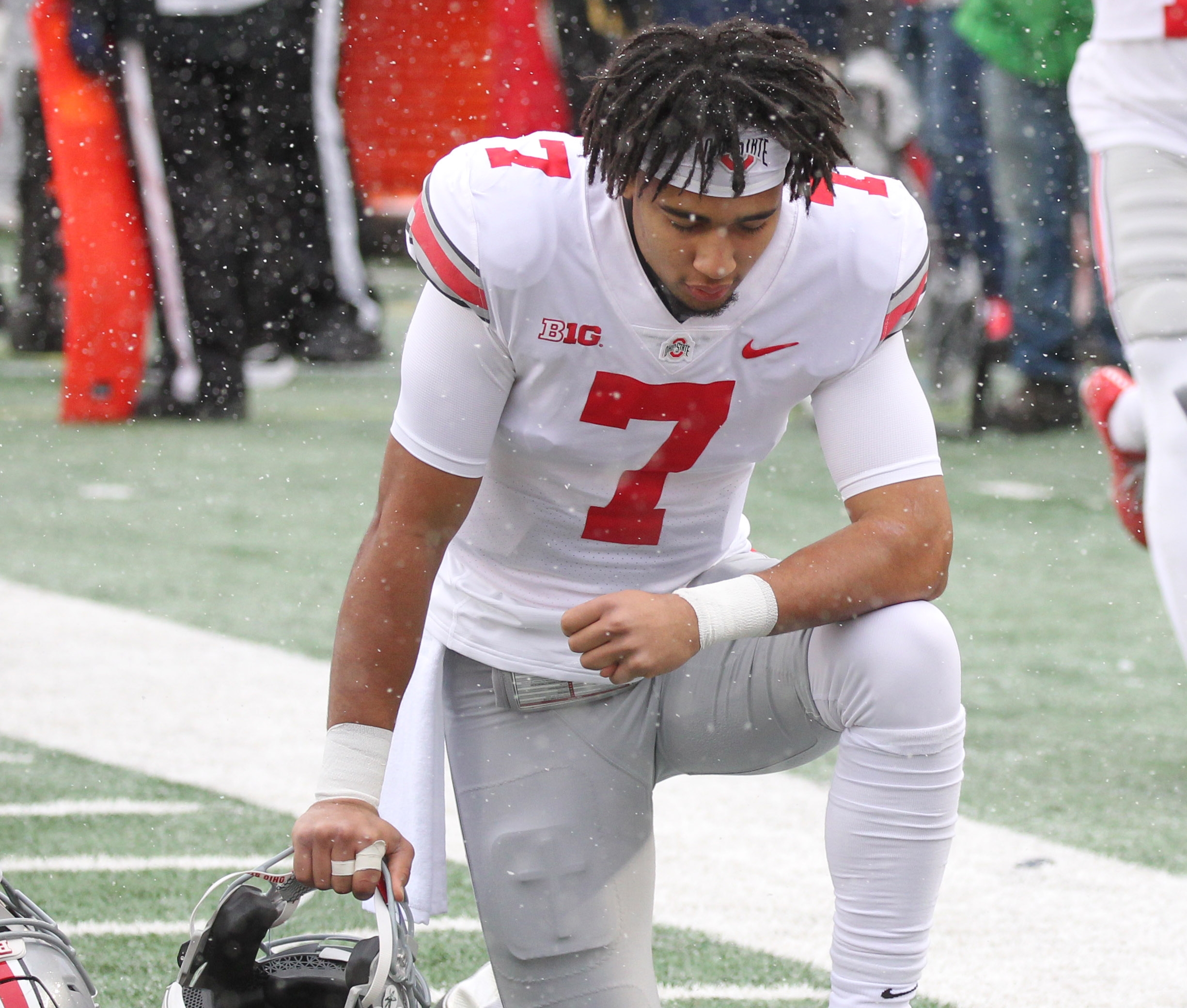 Garrett Wilson Autographed Custom Red Ohio State Jersey