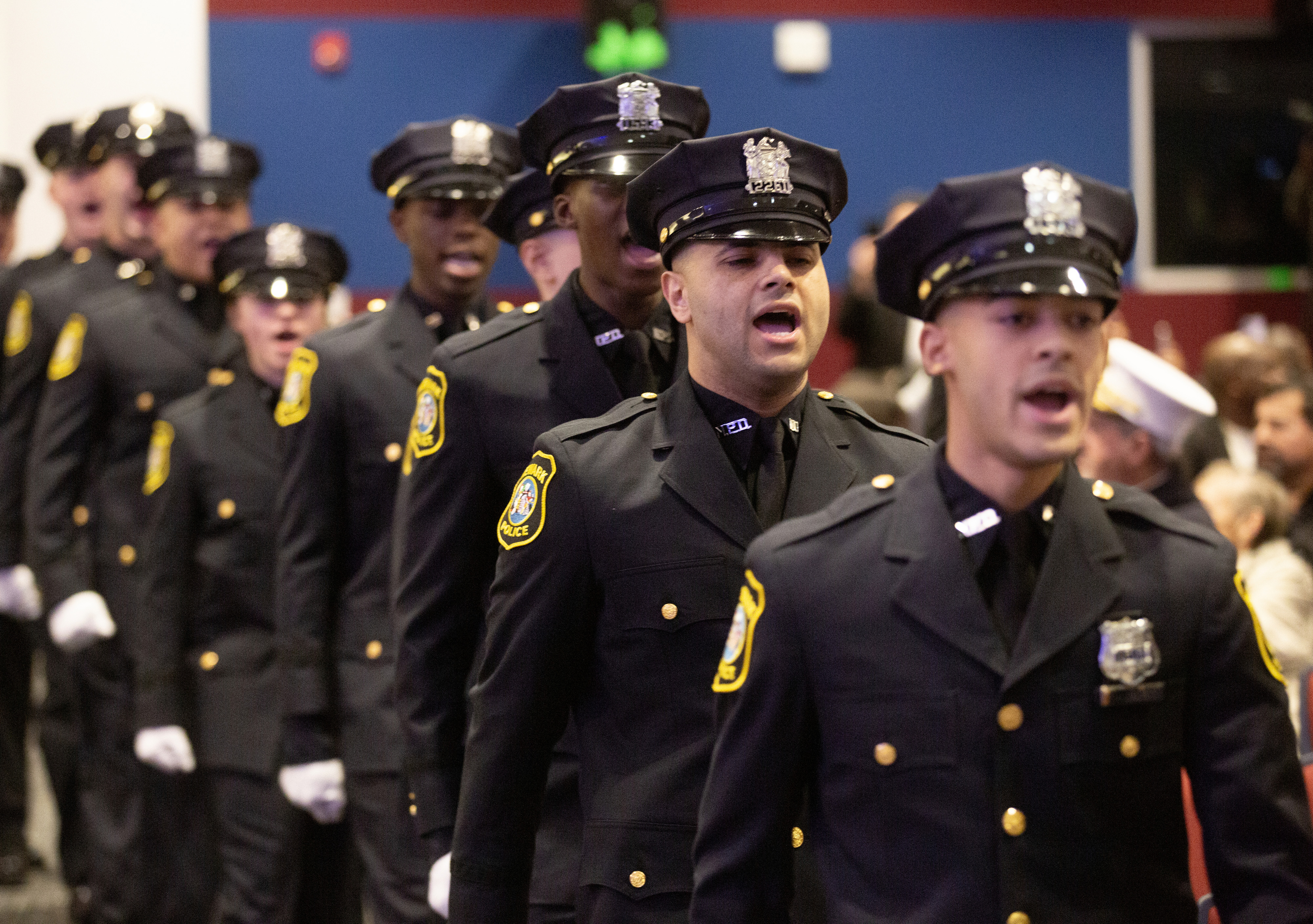 The graduation ceremony for the new class of Newark Police officers ...