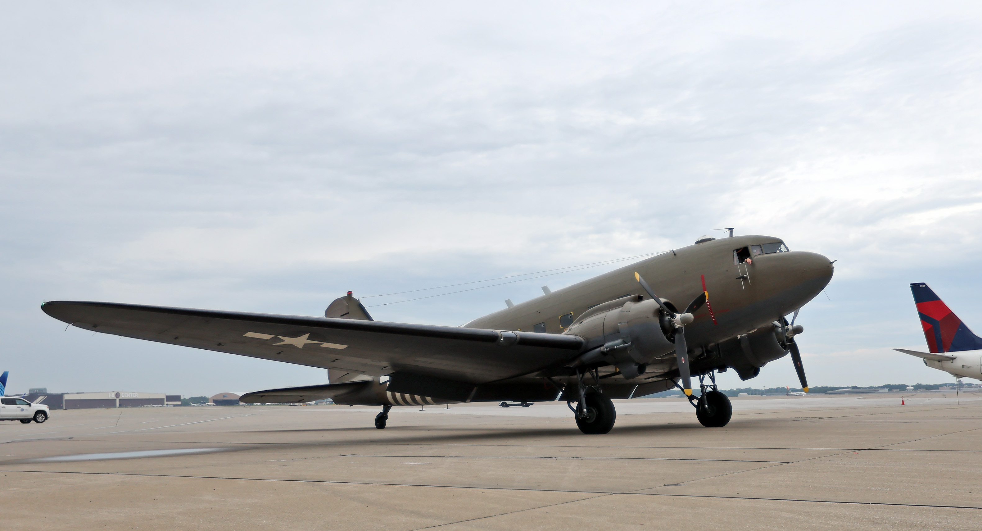 79-year-old C-47 flies over CLE for centennial anniversary