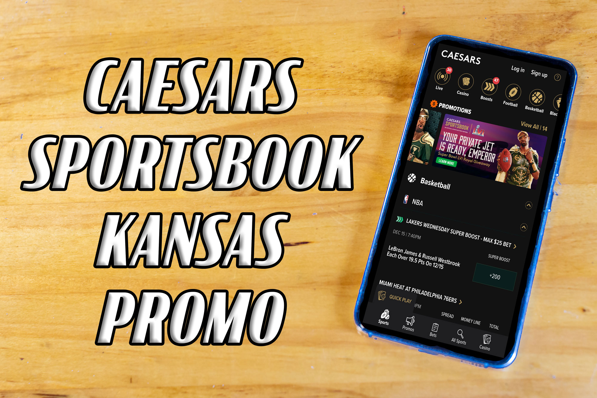 Caesars Kansas Promo Code for Super Bowl 57 Scores $1,250 on