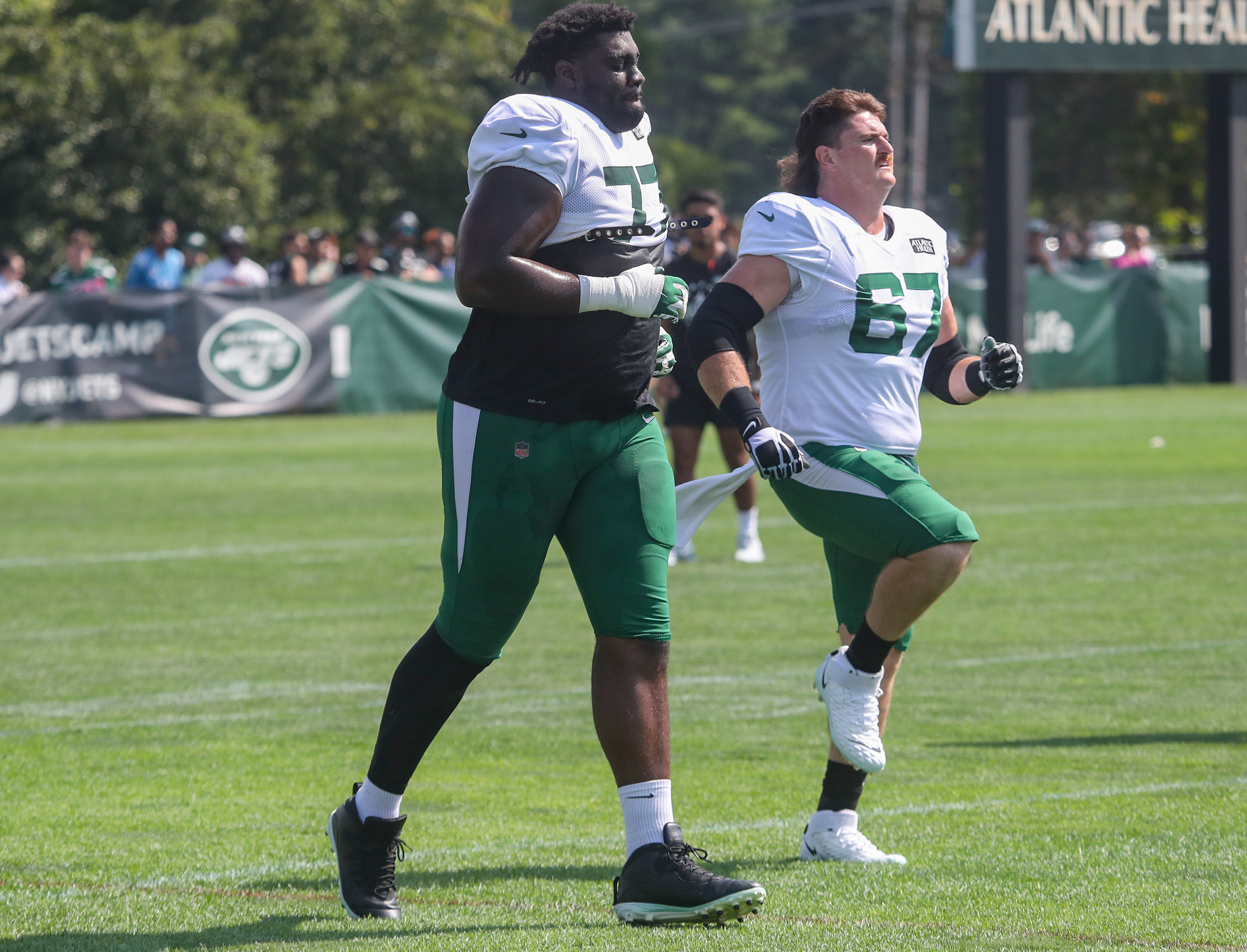 New York Jets cornerback Isaiah Dunn takes part in drills at the NFL  football team's practice facility in Florham Park, N.J., Wednesday, July  27, 2022. (AP Photo/Adam Hunger Stock Photo - Alamy