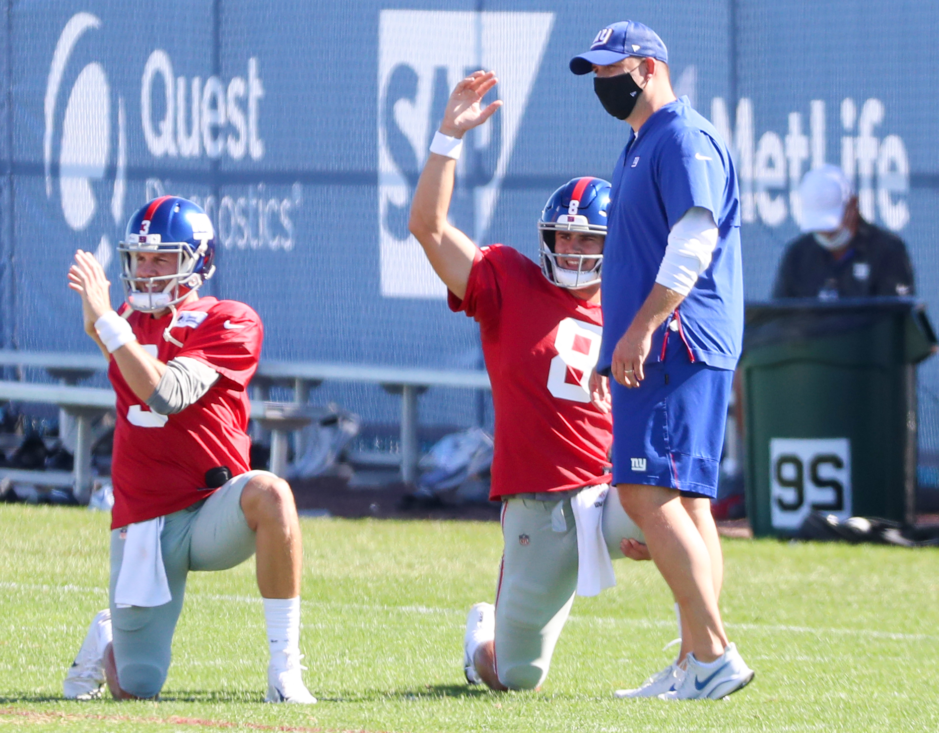 Giants' Joe Judge considering taking red non-contact jersey off Daniel  Jones  Seriously 